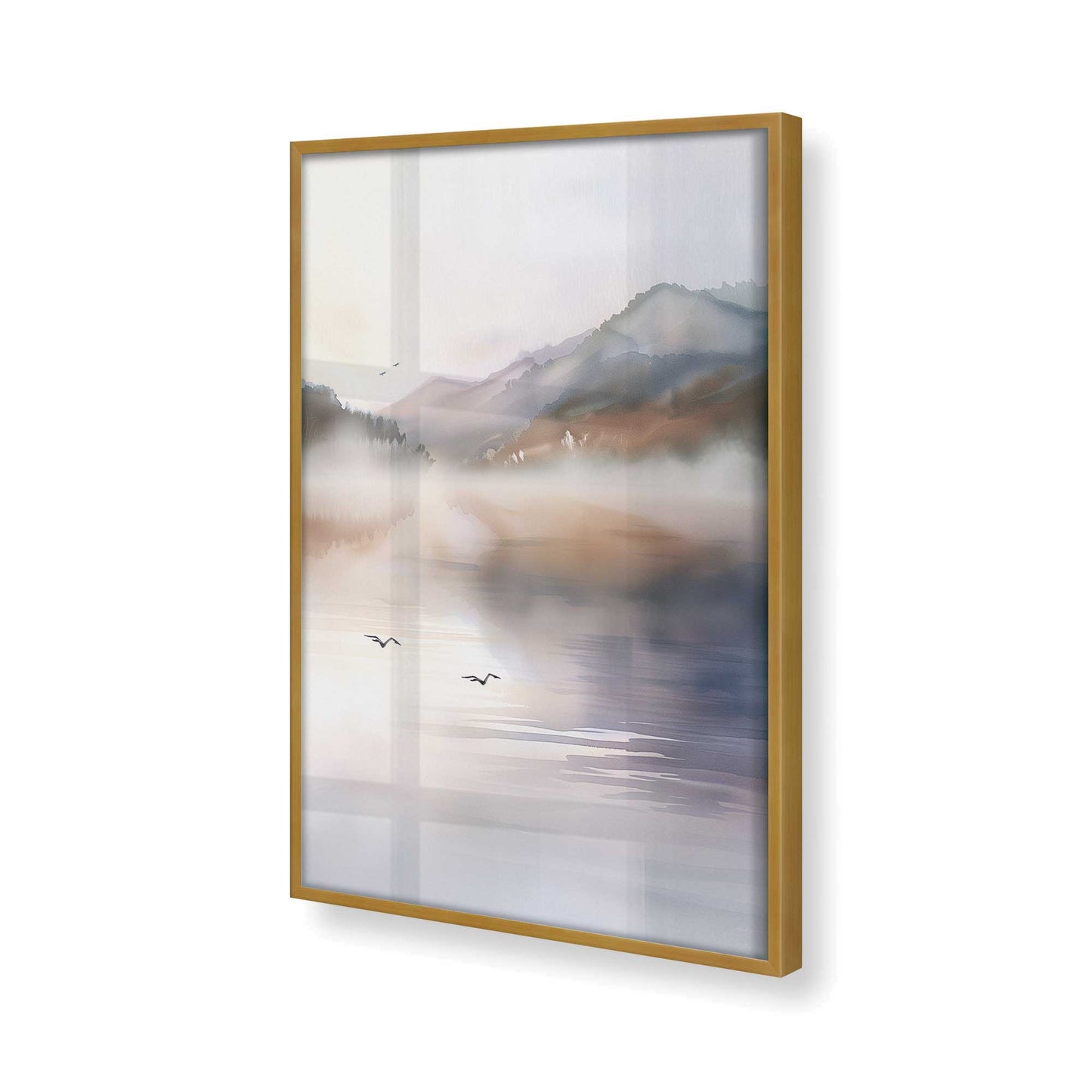 [Color:Polished Gold], Picture of art in a Polished Gold frame of the corner