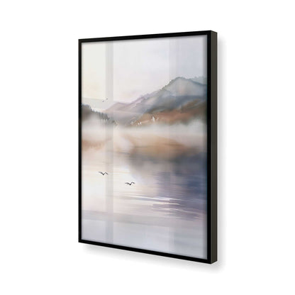 [Color:Satin Black], Picture of art in a Satin Black frame of the corner