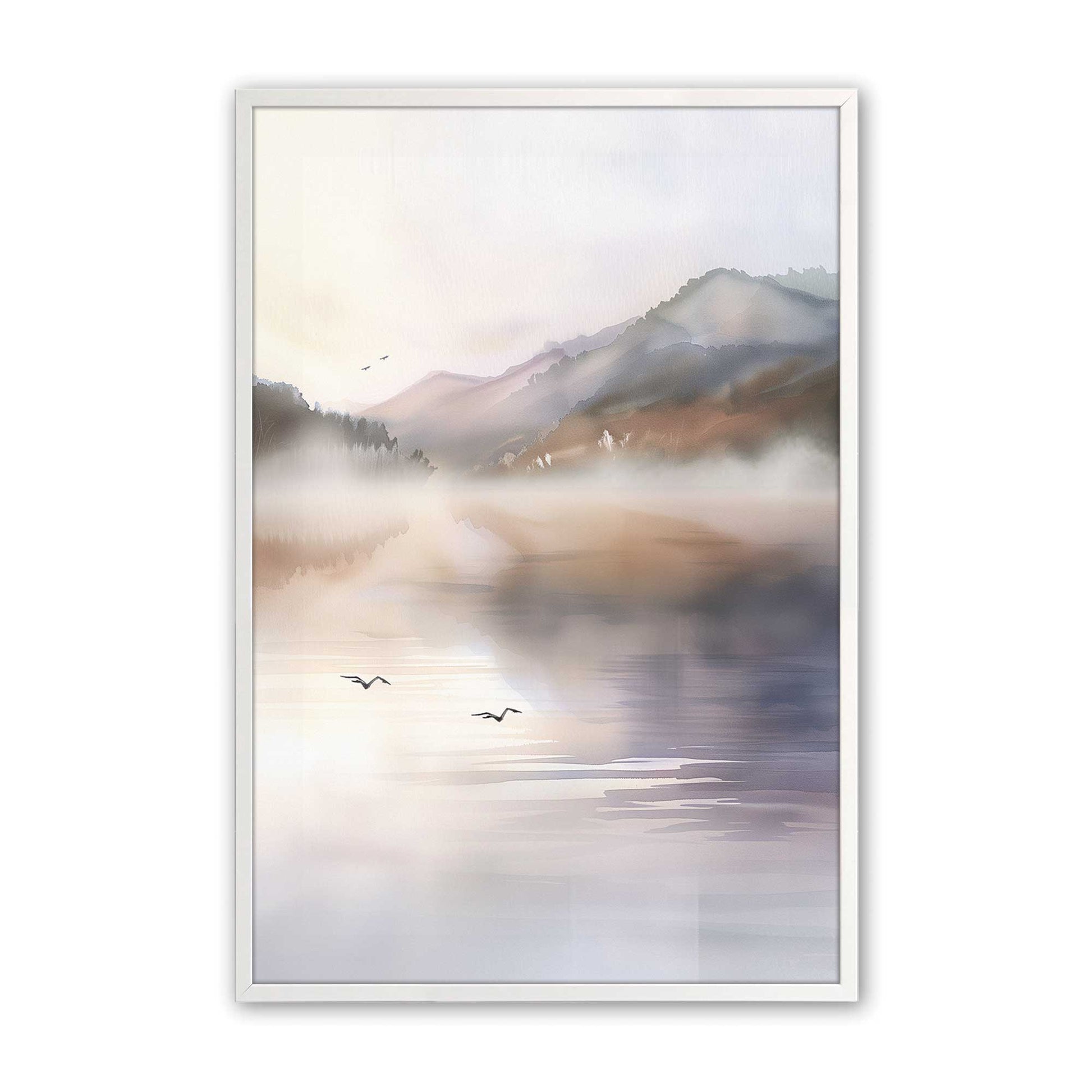 [Color:Opaque White], Picture of art in a Opaque White frame