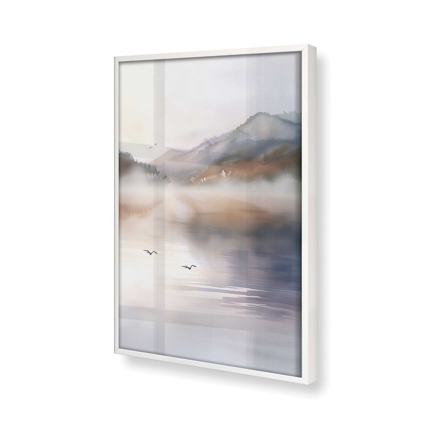 [Color:Opaque White], Picture of art in a Opaque White frame of the corner