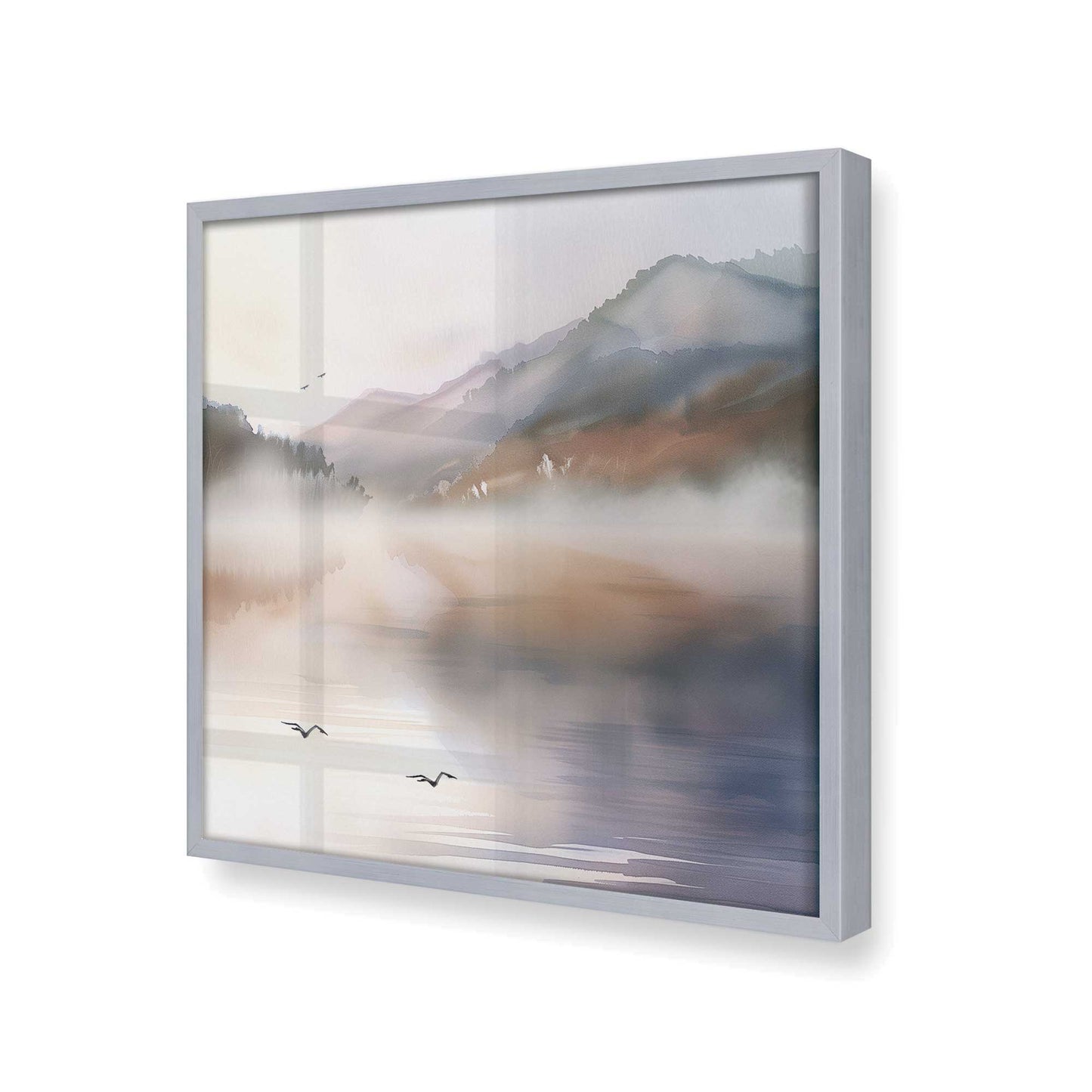 [Color:Polished Chrome], Picture of art in a Polished Chrome frame at an angle