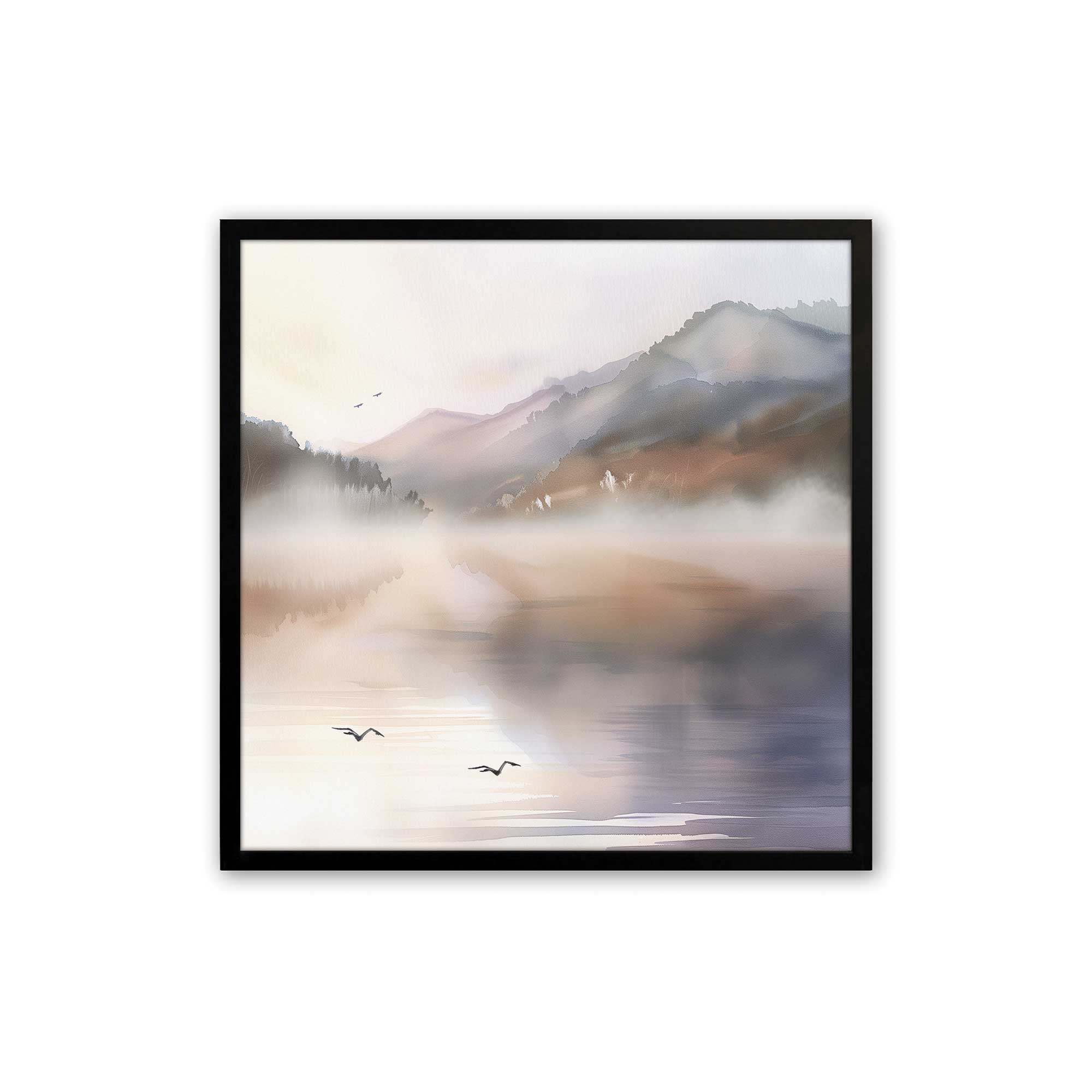 feathered ballet v1 print in a black frame