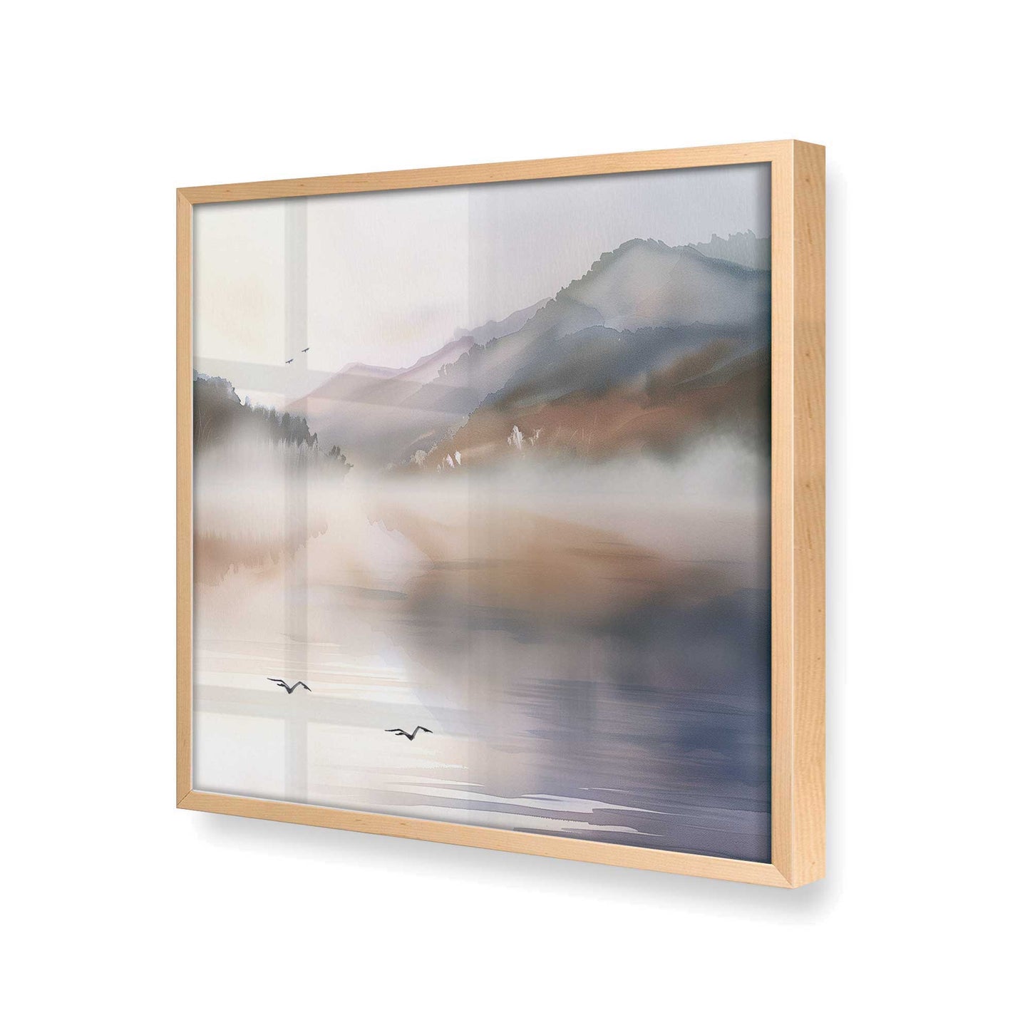 [Color:Raw Maple], Picture of art in a Raw Maple frame at an angle