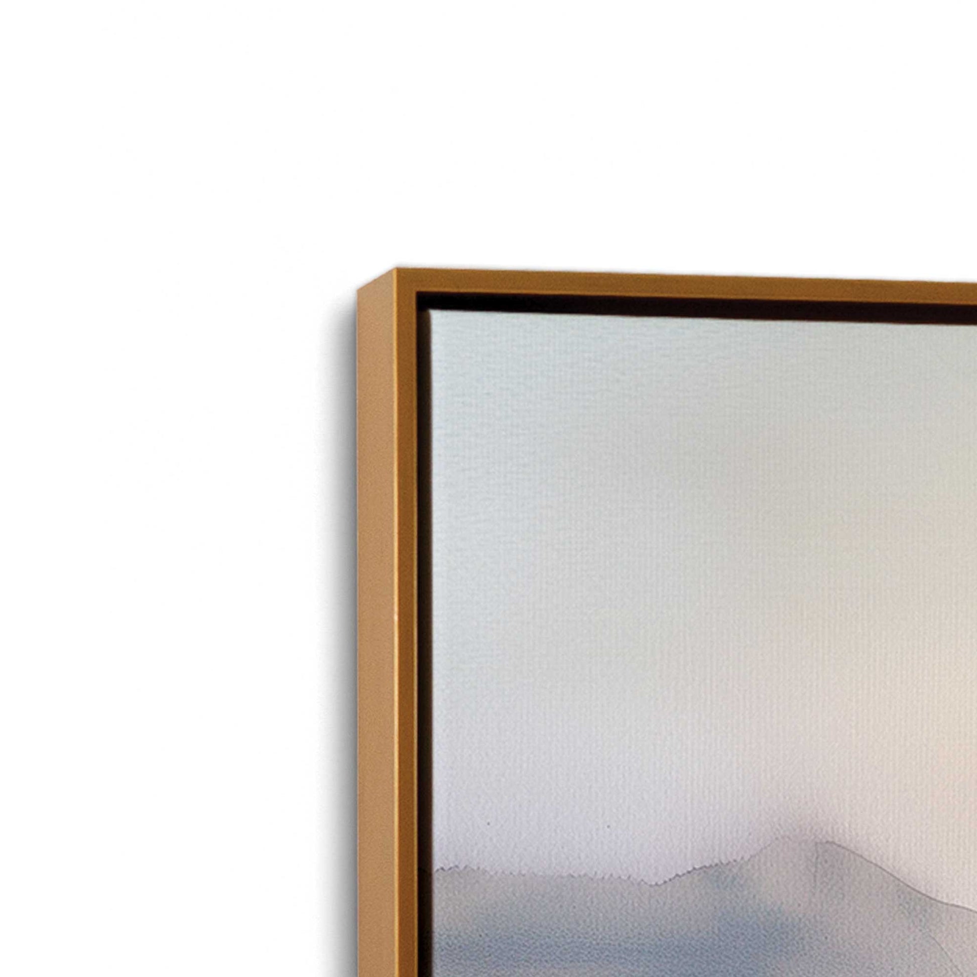 [Color:Polished Gold], Picture of art in a Polished Gold frame at an angle