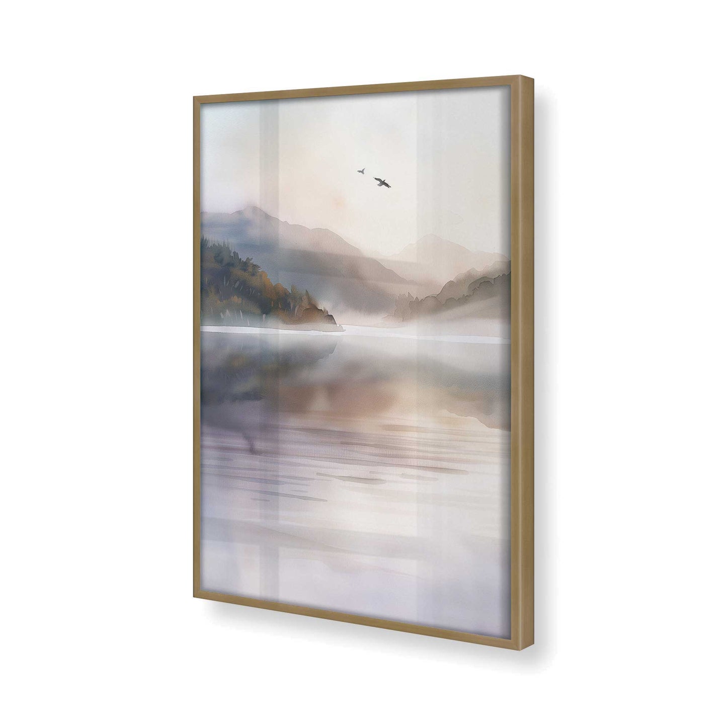 [Color:Brushed Gold], Picture of art in a Brushed Gold frame of the corner