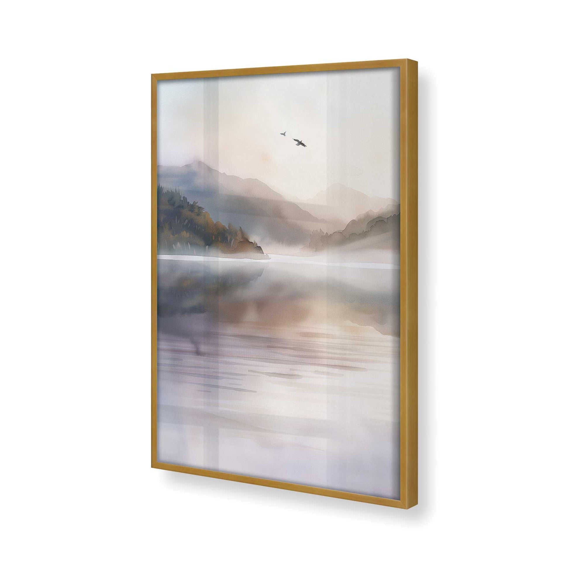 [Color:Polished Gold], Picture of art in a Polished Gold frame of the corner