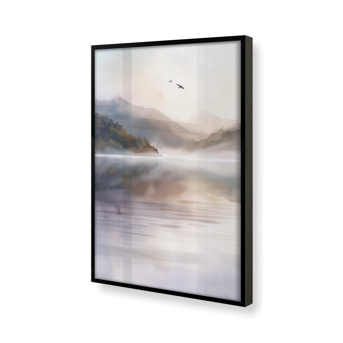 [Color:Satin Black], Picture of art in a Satin Black frame of the corner