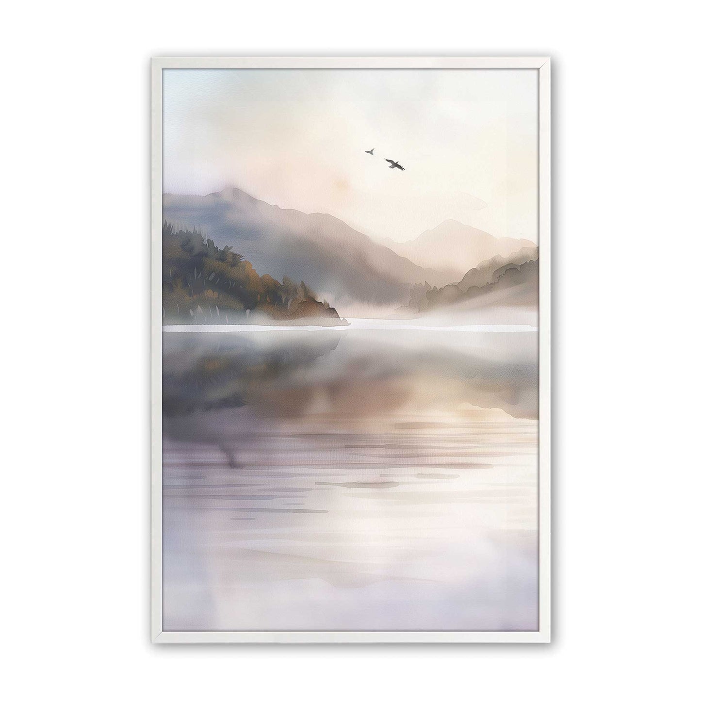 [Color:Opaque White], Picture of art in a Opaque White frame