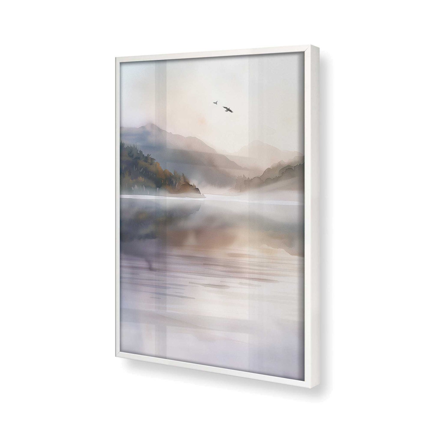 [Color:Opaque White], Picture of art in a Opaque White frame of the corner