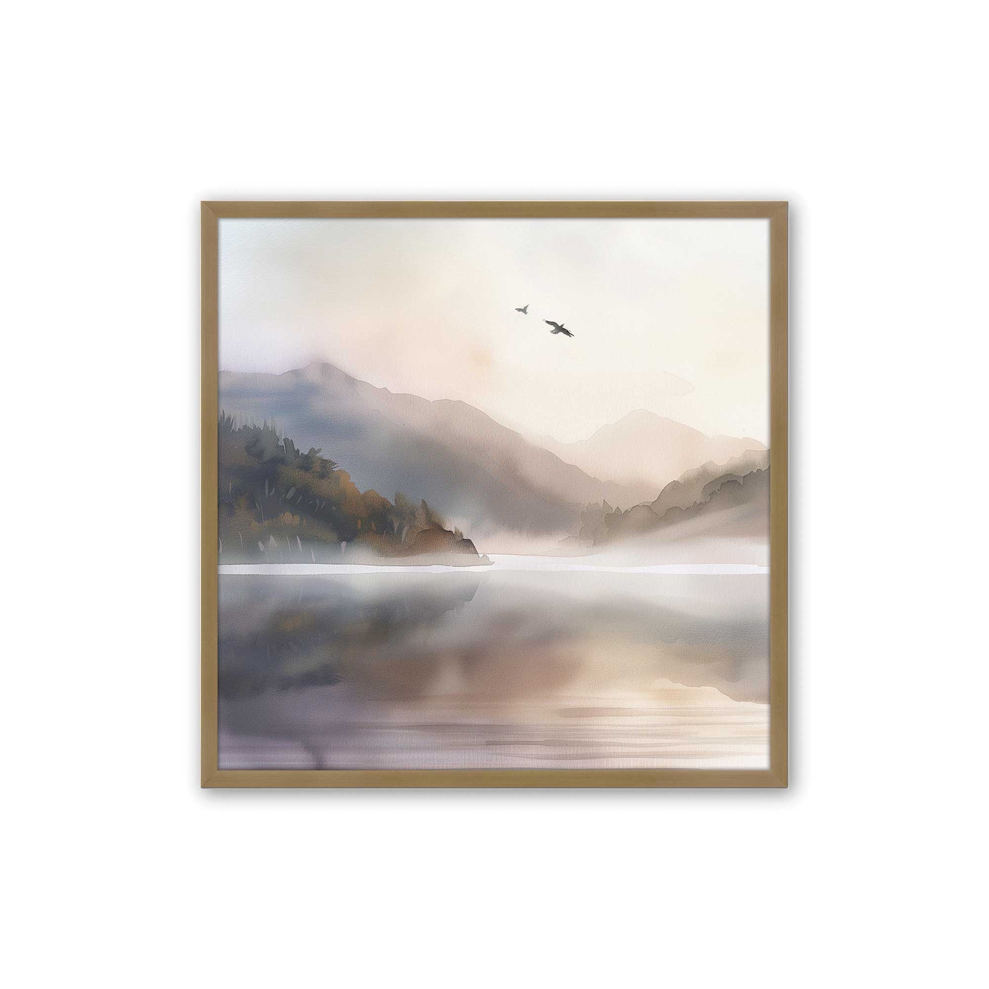 [Color:Brushed Gold], Picture of art in a Brushed Gold frame