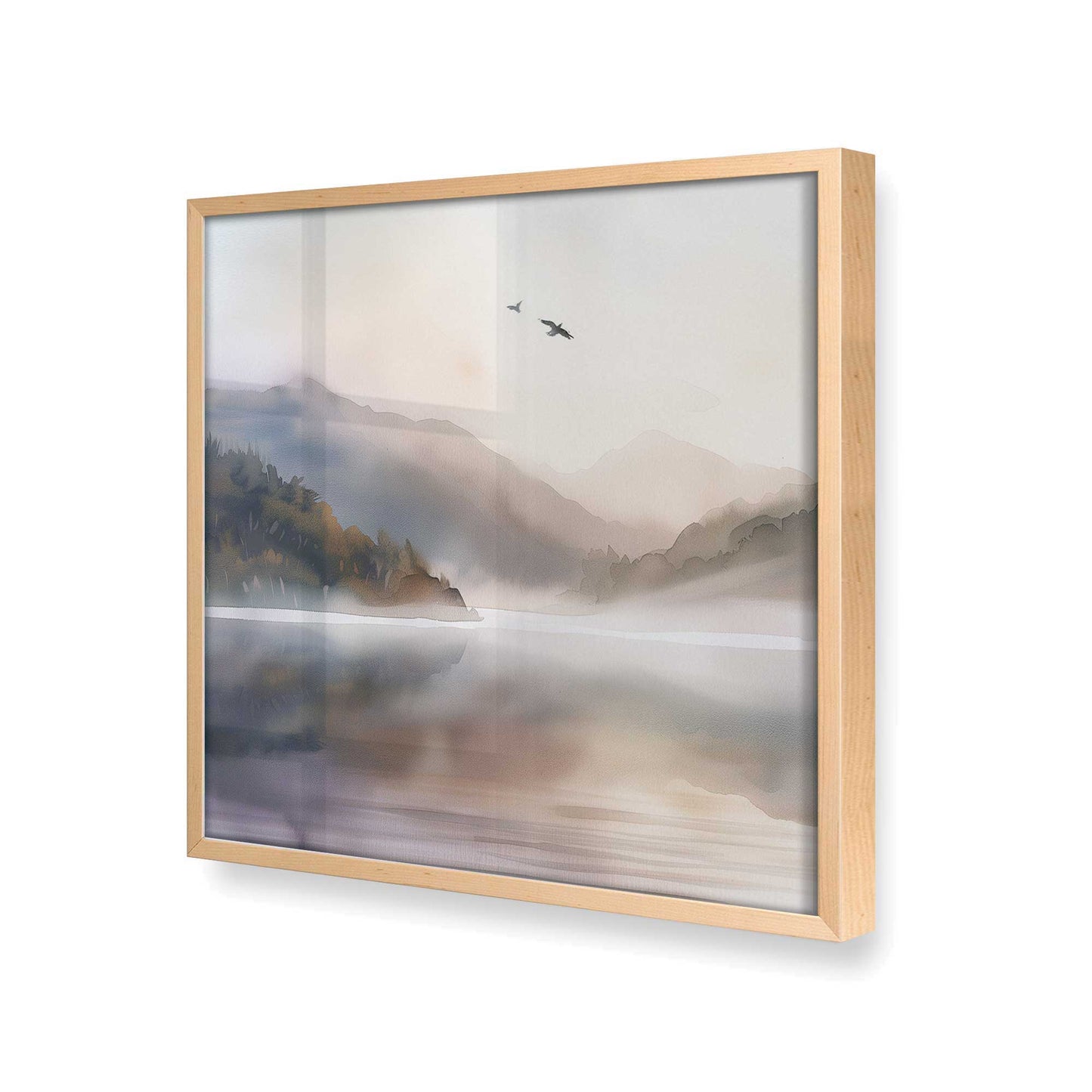 [Color:Raw Maple], Picture of art in a Raw Maple frame at an angle