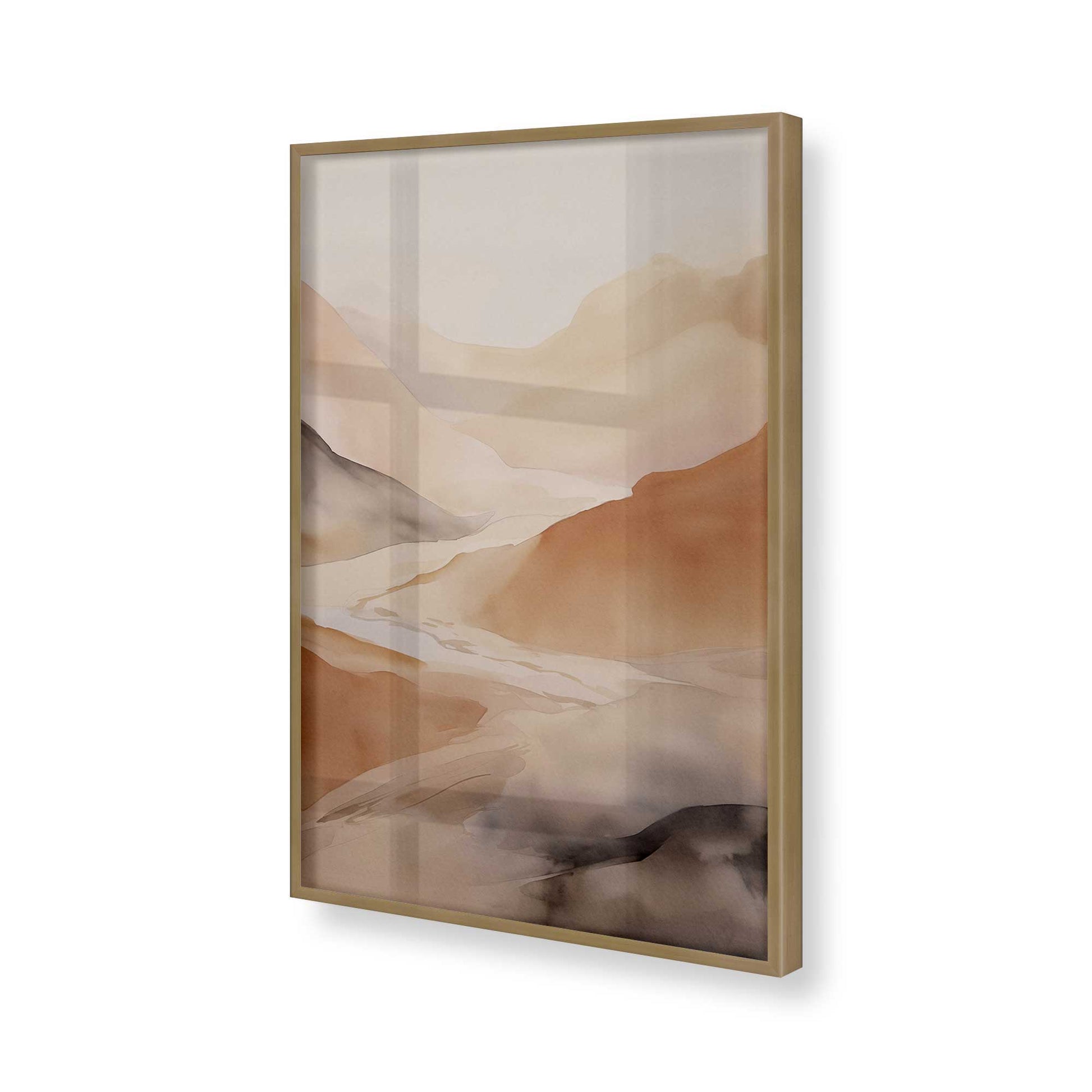 [Color:Brushed Gold], Picture of art in a Brushed Gold frame of the corner