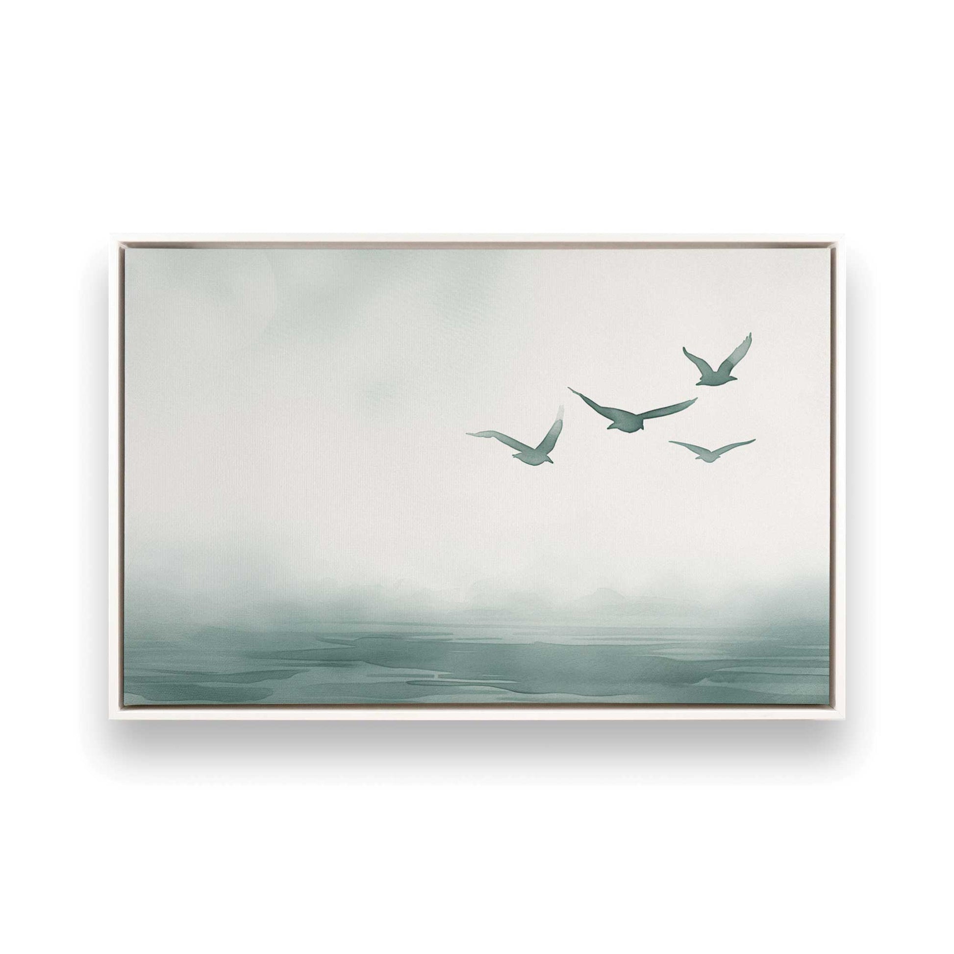 [Color:Opaque White], Picture of art in a White frame