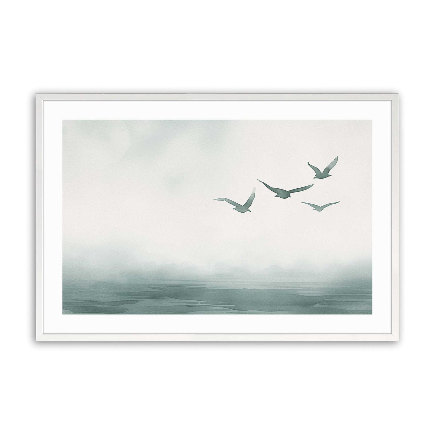 [Color:Opaque White], Picture of art in a Opaque White frame