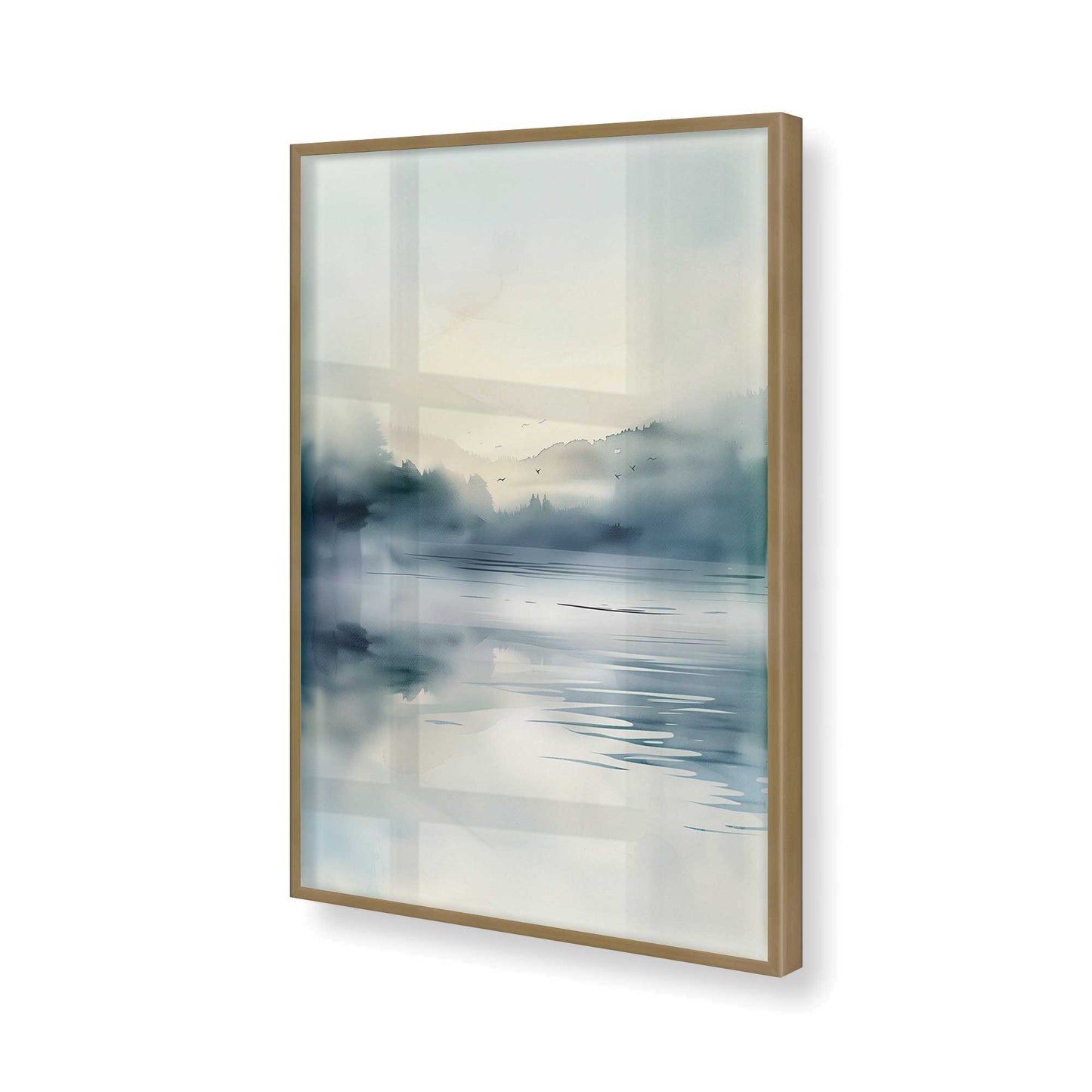 [Color:Brushed Gold], Picture of art in a Brushed Gold frame of the corner