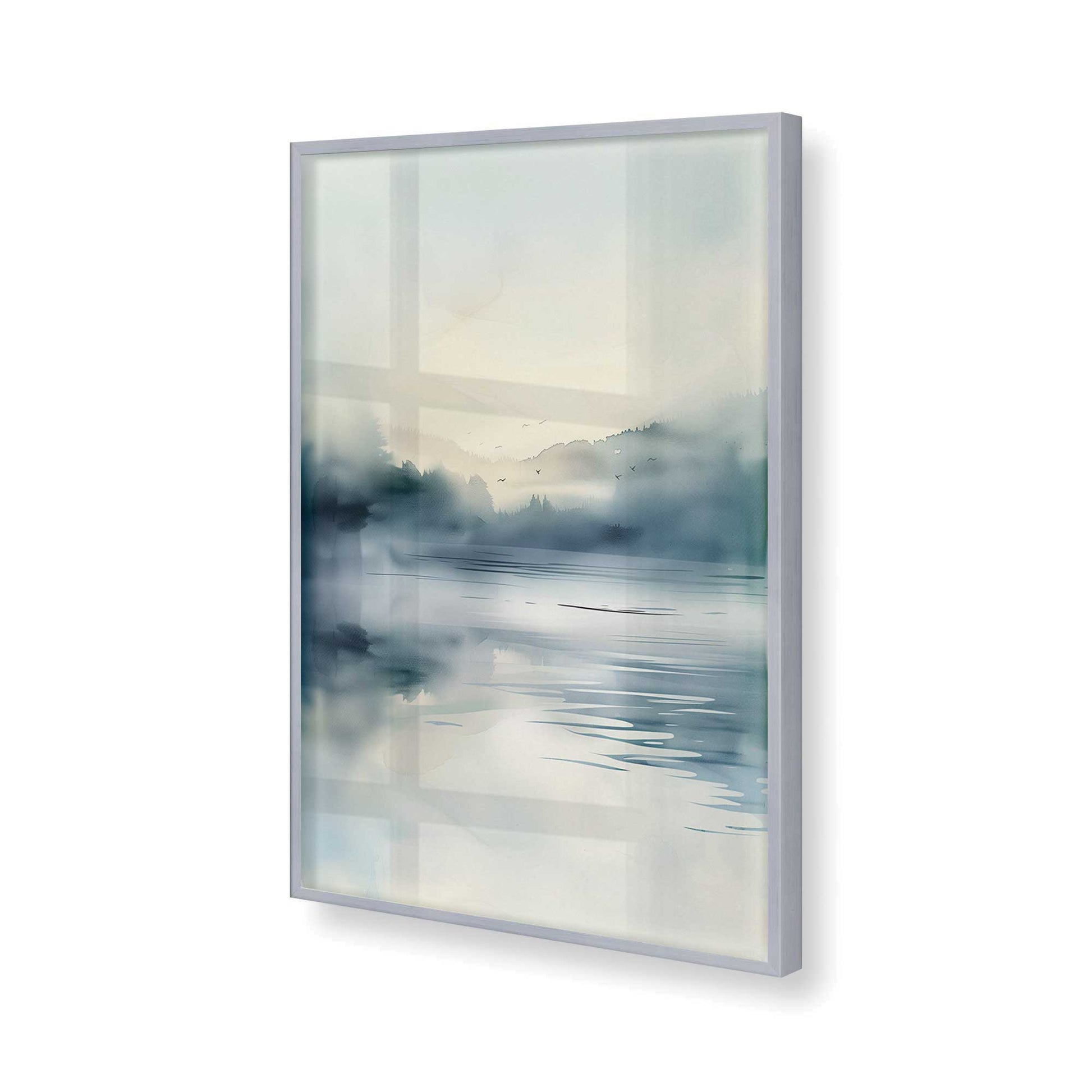 [Color:Polished Chrome], Picture of art in a Polished Chrome frame of the corner