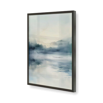 [Color:Satin Black], Picture of art in a Satin Black frame of the corner