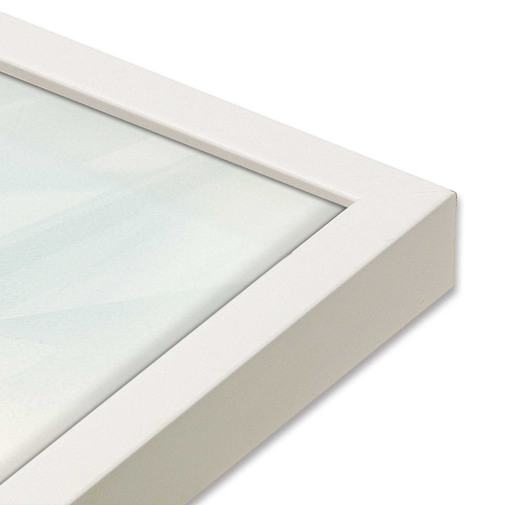 [Color:Opaque White], Picture of art in a Opaque White frame at an angle