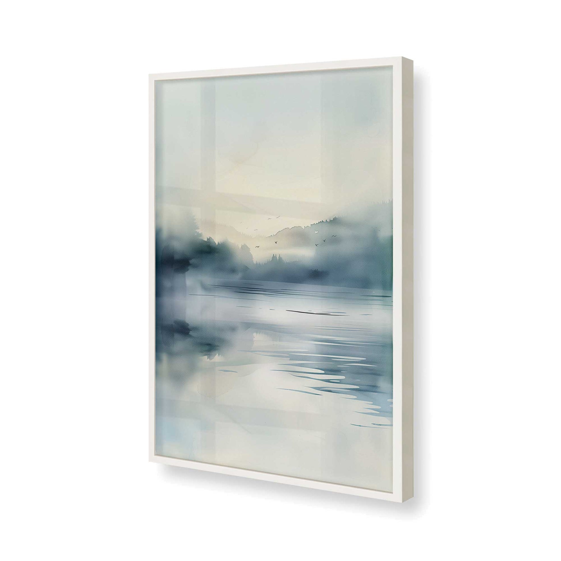 [Color:Opaque White], Picture of art in a Opaque White frame of the corner