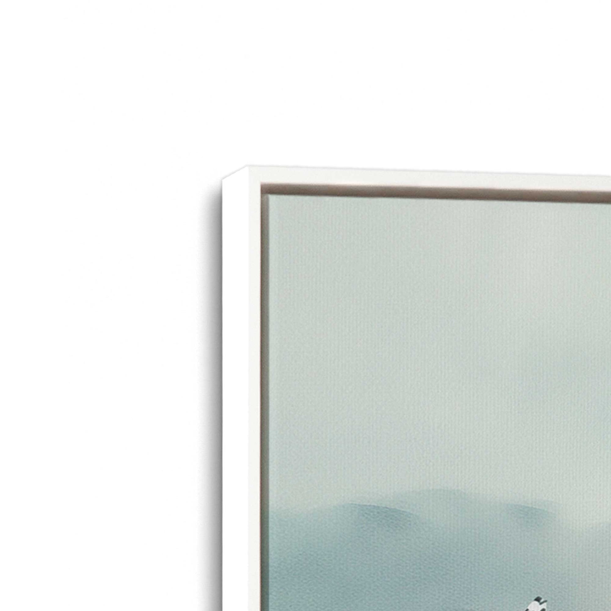 [Color:Opaque White], Picture of art in a White frame at an angle