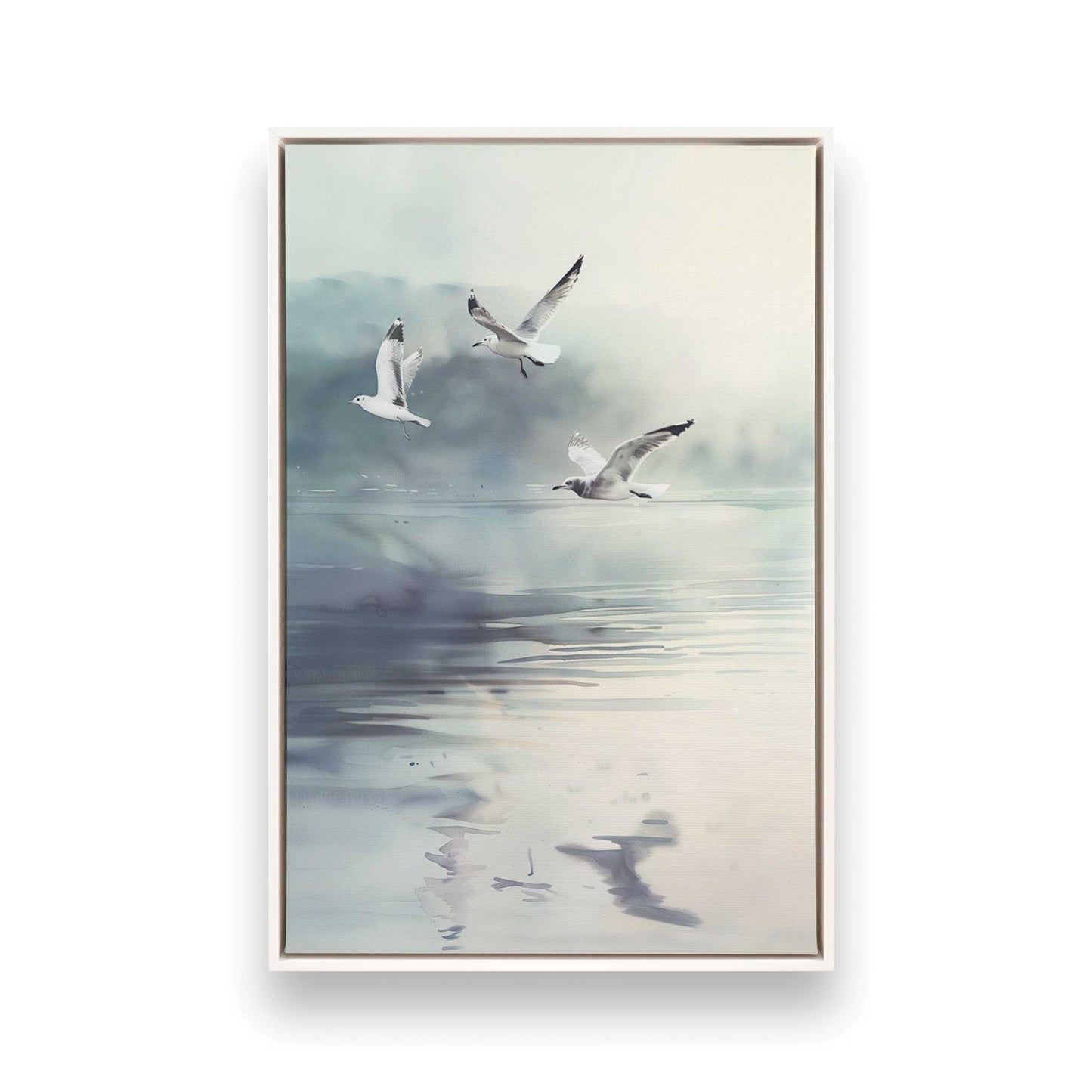 [Color:Opaque White], Picture of art in a White frame