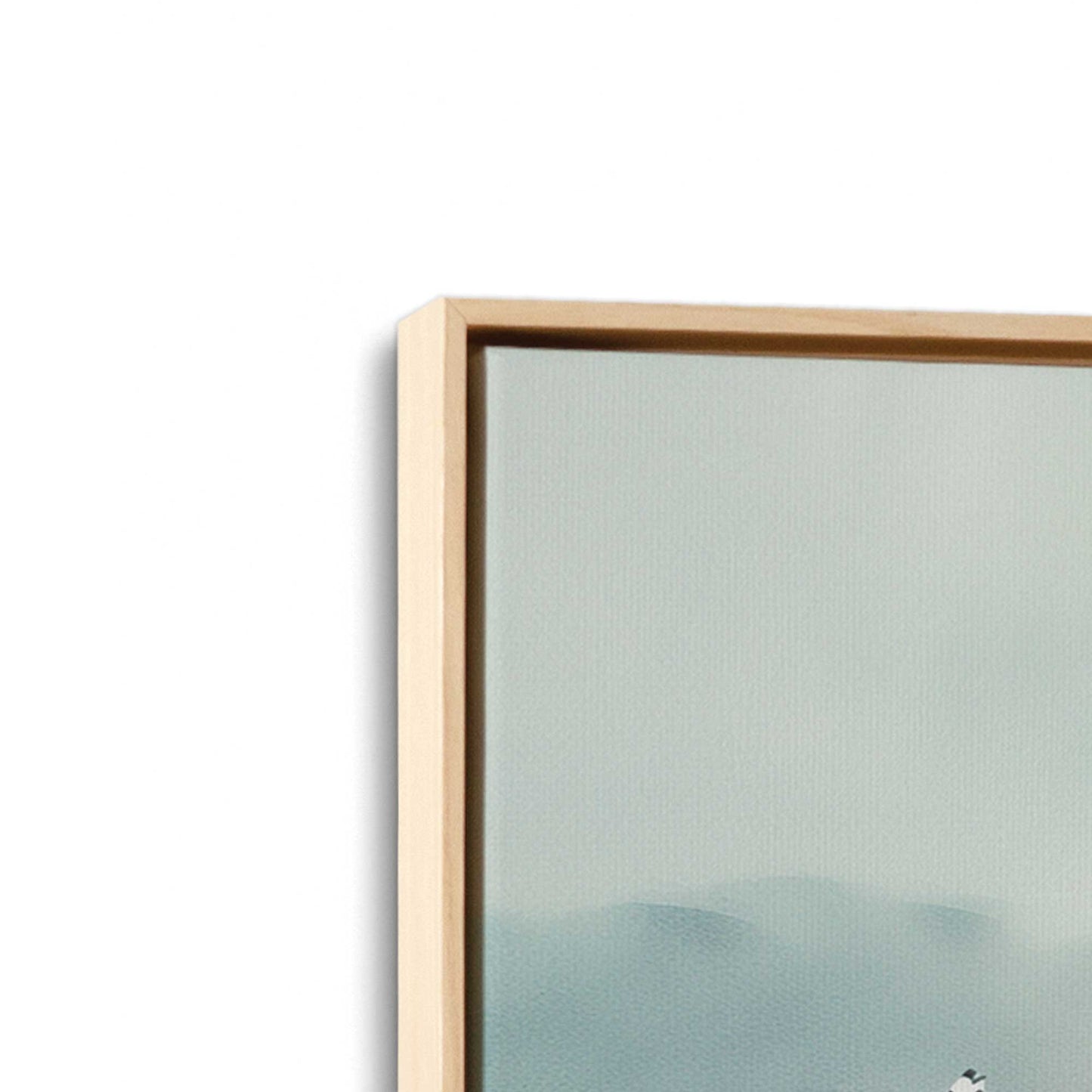 [Color:American Maple], Picture of art in a American Maple frame at an angle