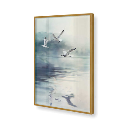 [Color:Polished Gold], Picture of art in a Polished Gold frame of the corner