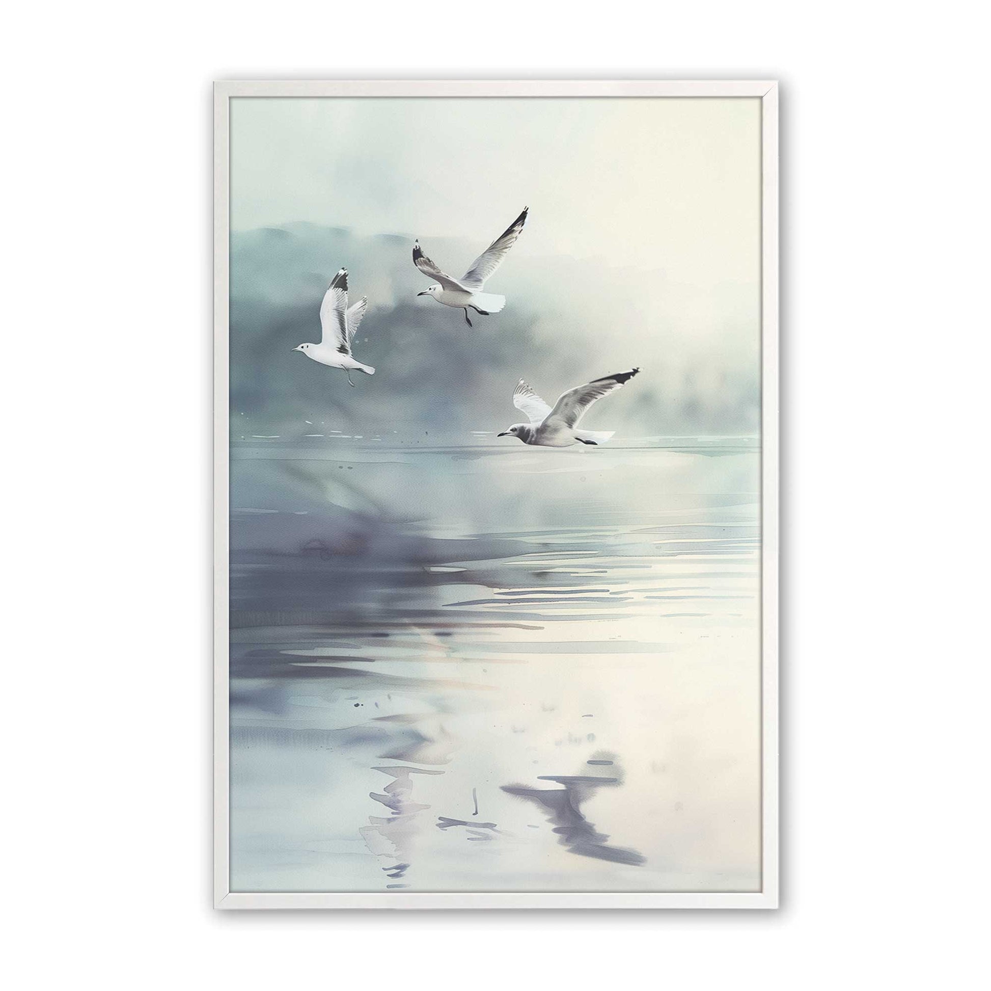 [Color:Opaque White], Picture of art in a Opaque White frame