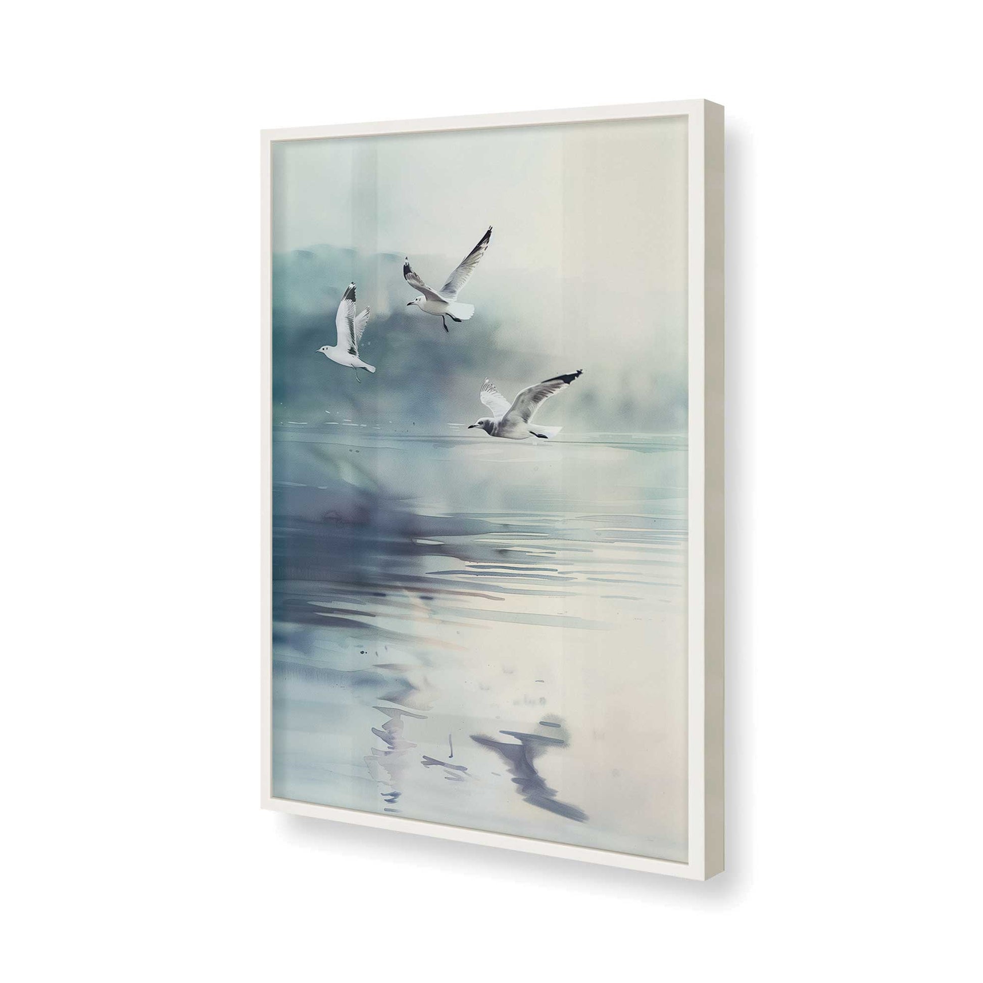 [Color:Opaque White], Picture of art in a Opaque White frame of the corner