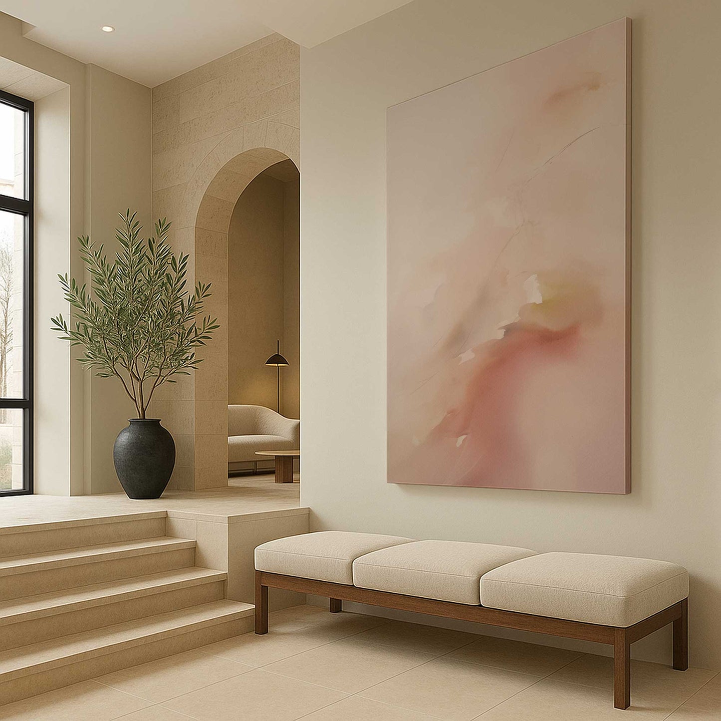 [Color:Stretched Canvas], Picture of art in a room