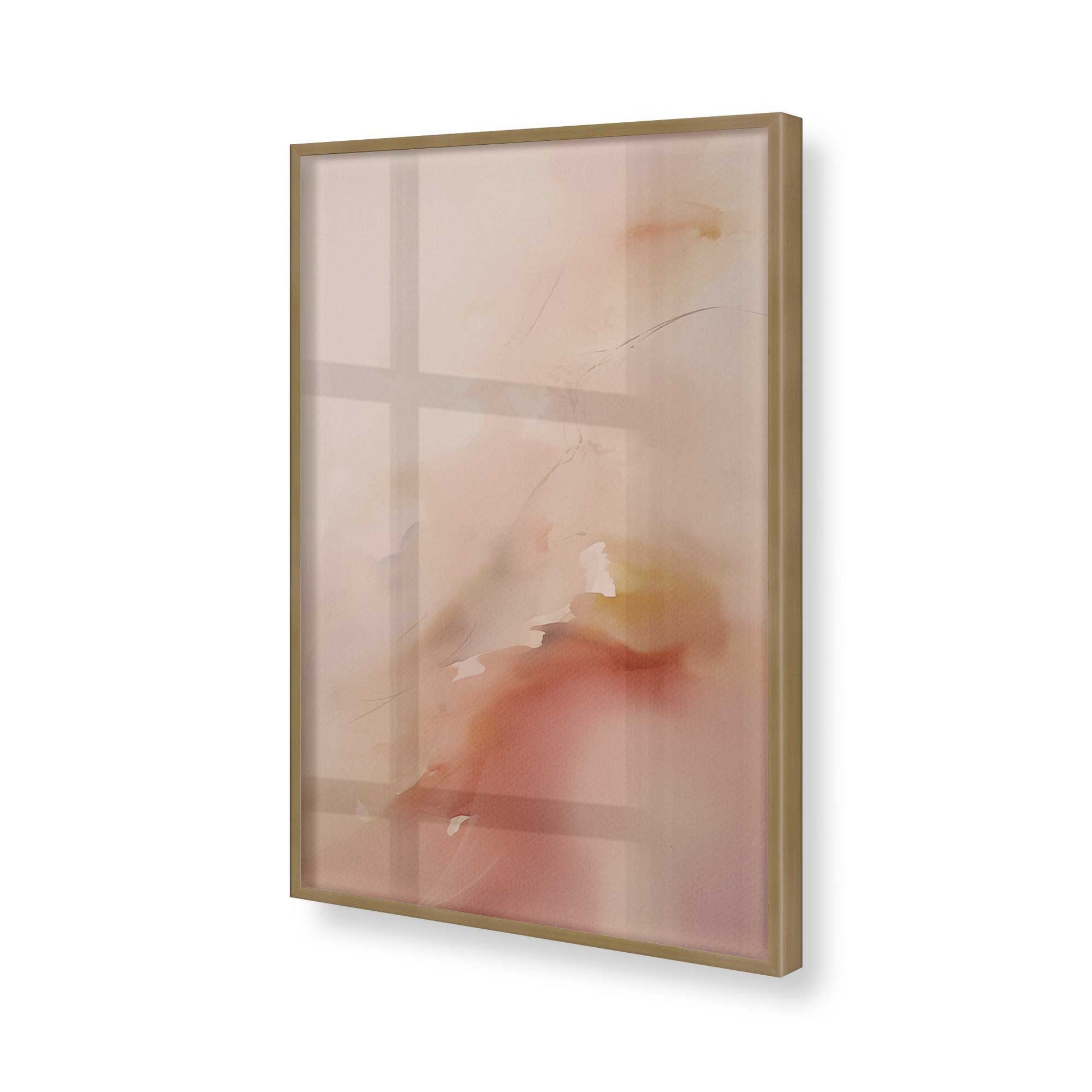 [Color:Brushed Gold], Picture of art in a Brushed Gold frame of the corner