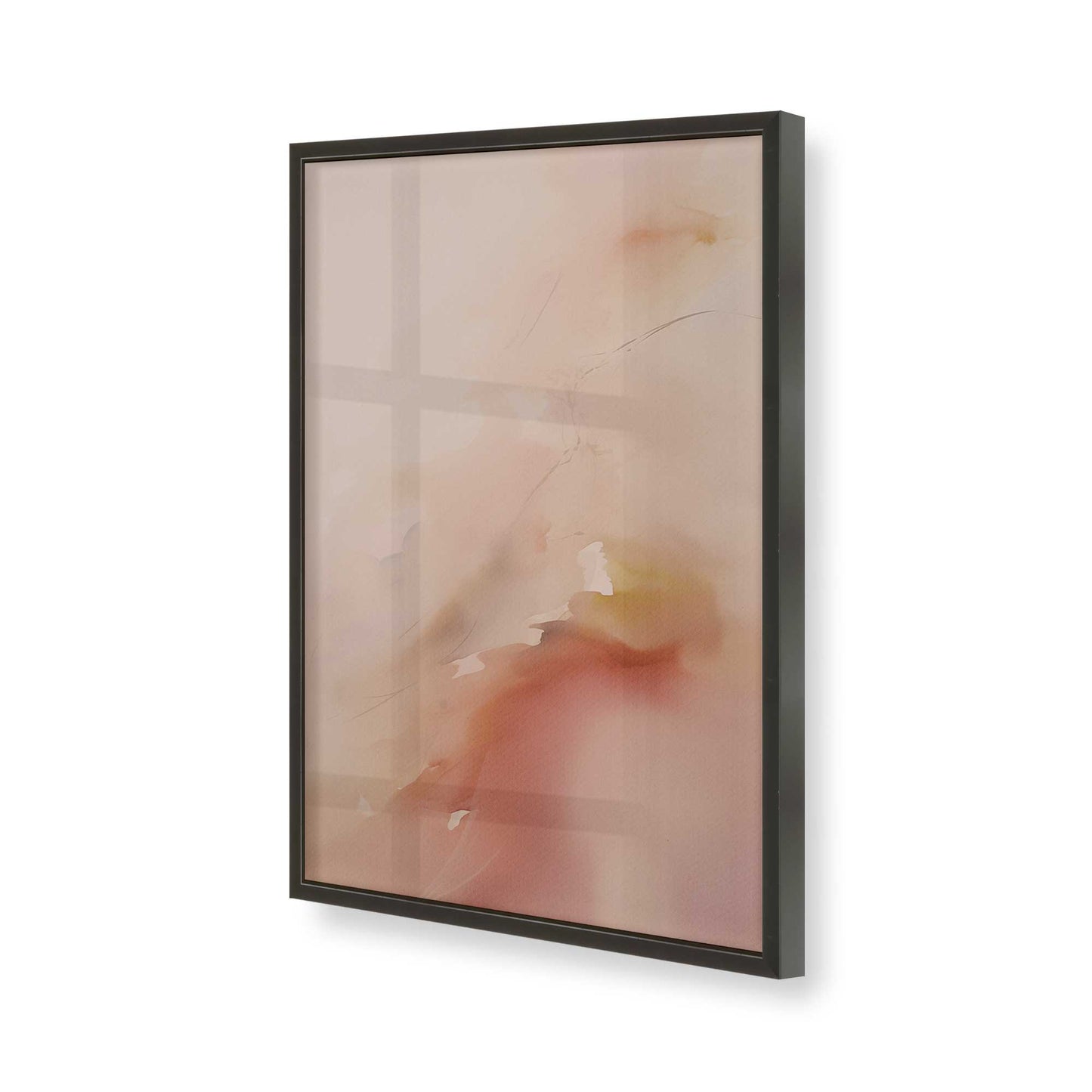 [Color:Satin Black], Picture of art in a Satin Black frame of the corner