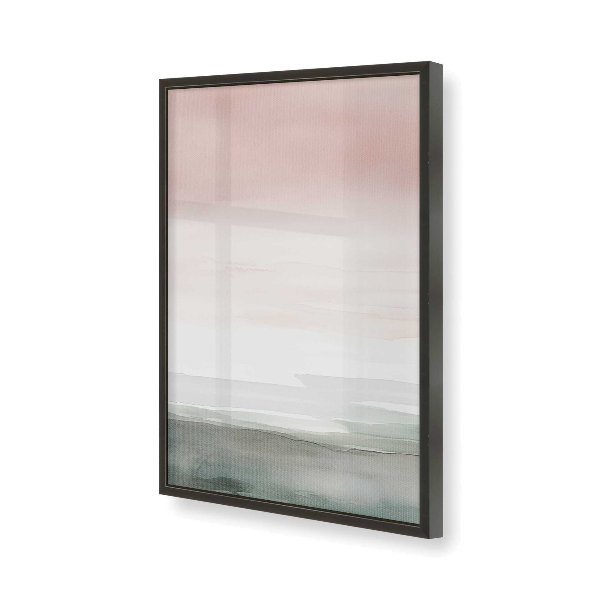 [Color:Satin Black], Picture of art in a Satin Black frame of the corner