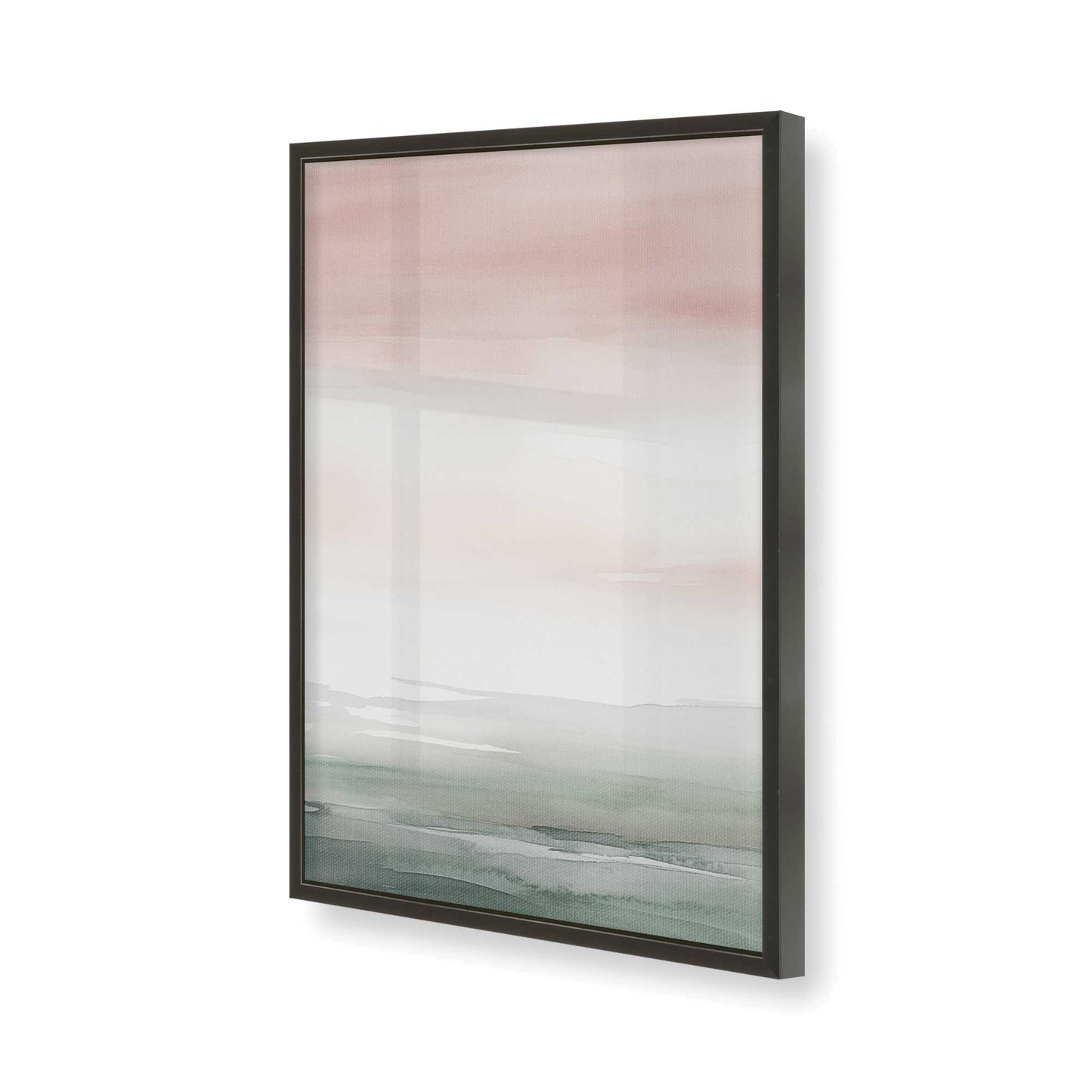 [Color:Satin Black], Picture of art in a Satin Black frame of the corner