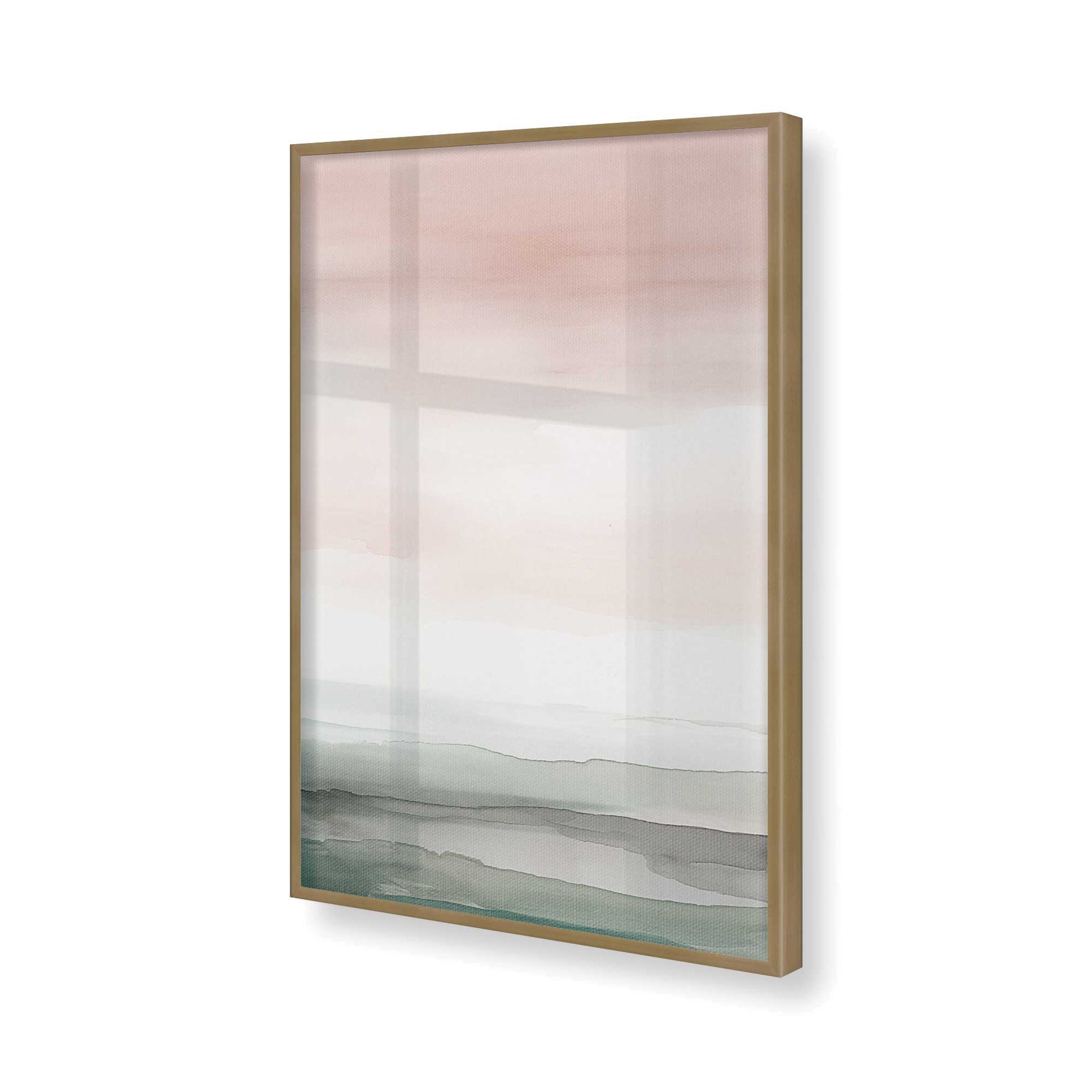 [Color:Brushed Gold], Picture of art in a Brushed Gold frame of the corner