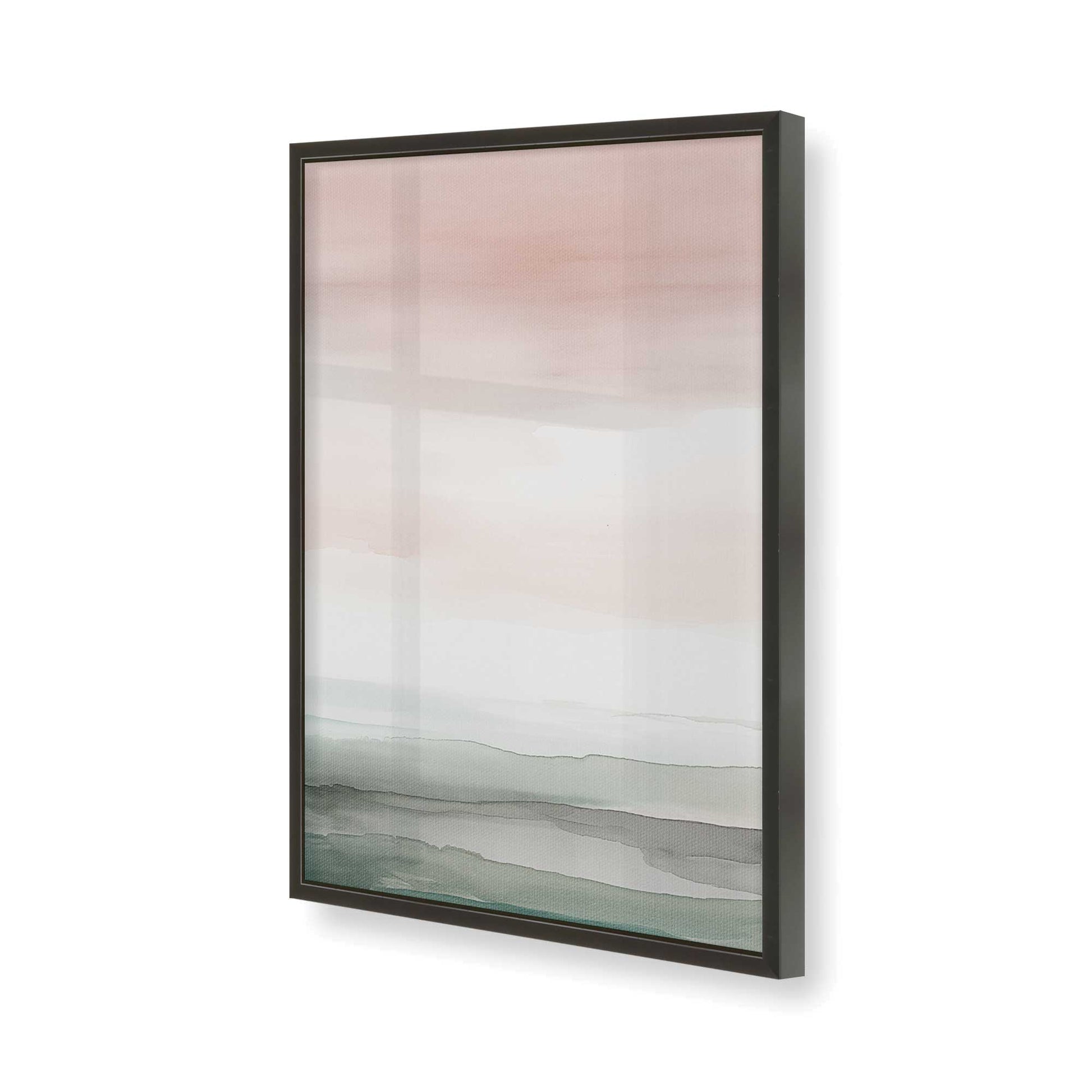 [Color:Satin Black], Picture of art in a Satin Black frame of the corner