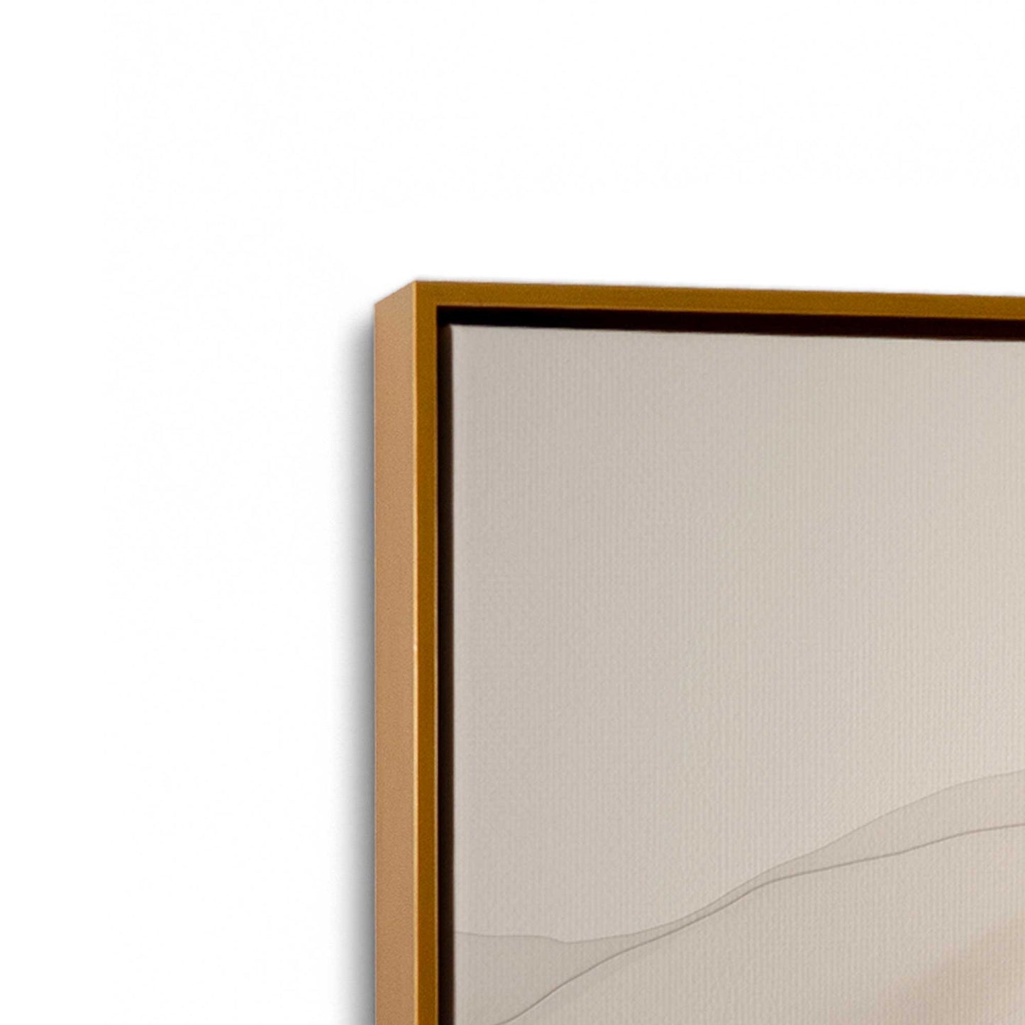 [Color:Polished Gold], Picture of art in a Polished Gold frame at an angle