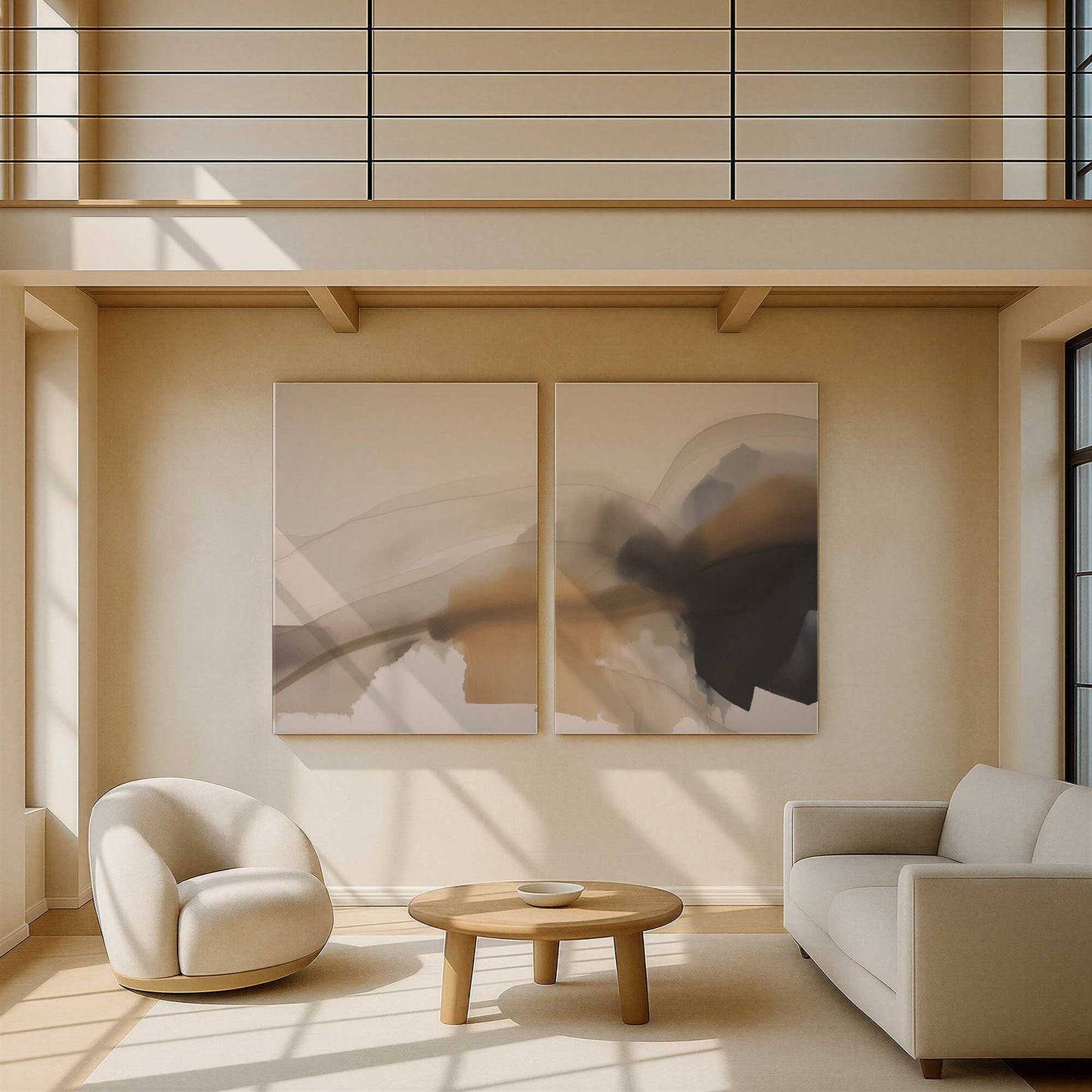 [Color:Stretched Canvas], Picture of art in a room