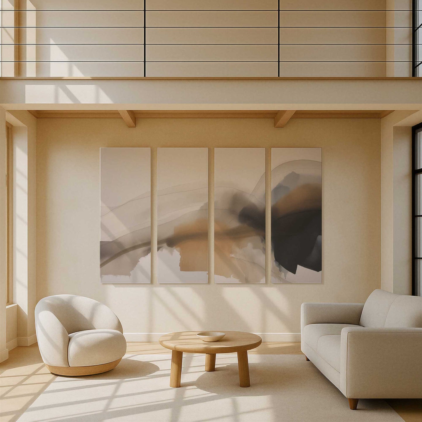 [Color:Stretched Canvas], Picture of art in a room