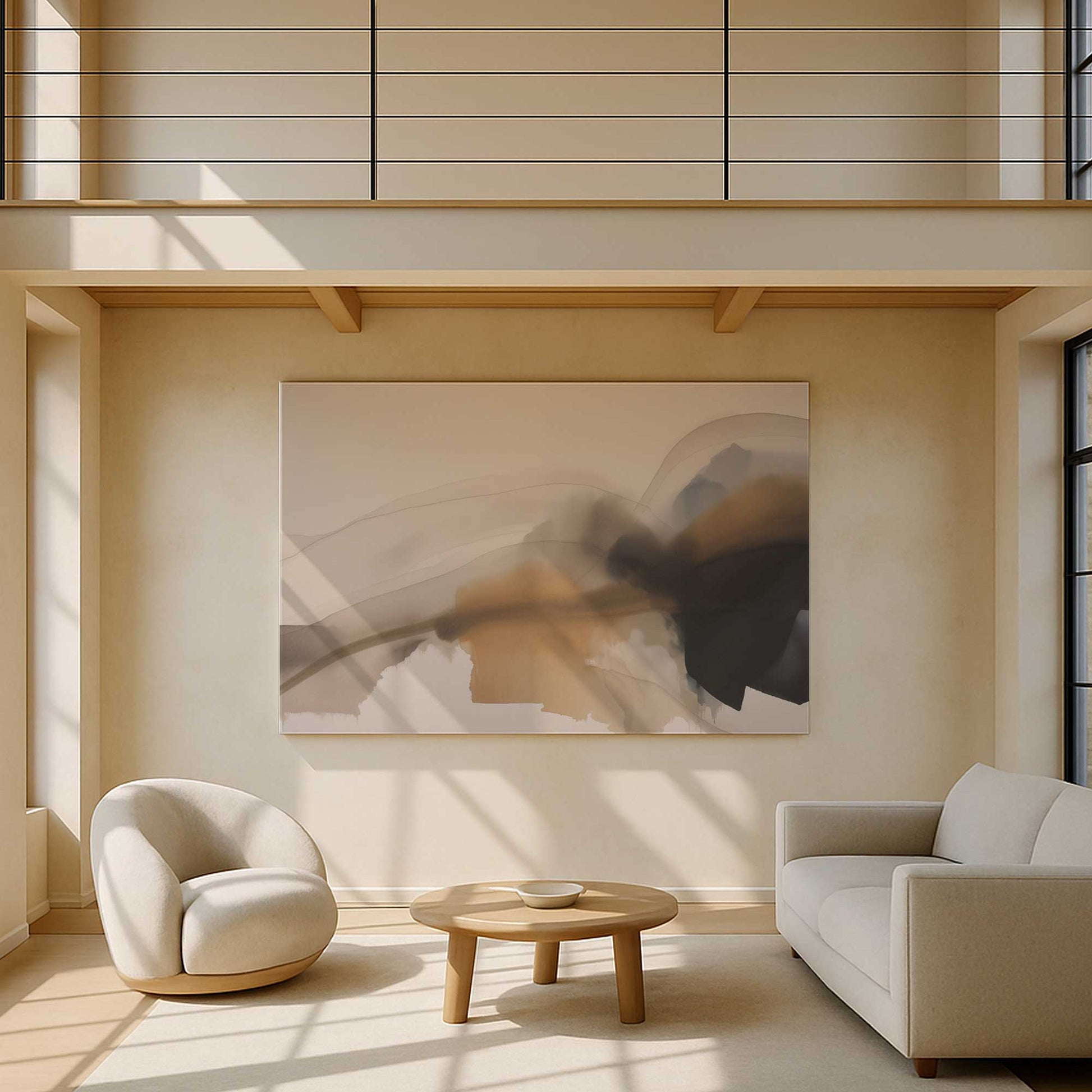 [Color:Stretched Canvas], Picture of art in a room