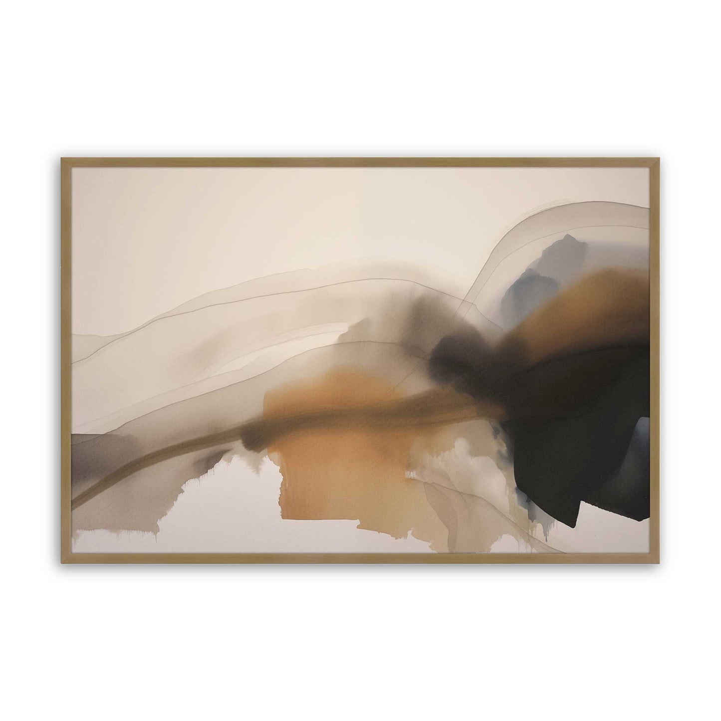 [Color:Brushed Gold], Picture of art in a Brushed Gold frame