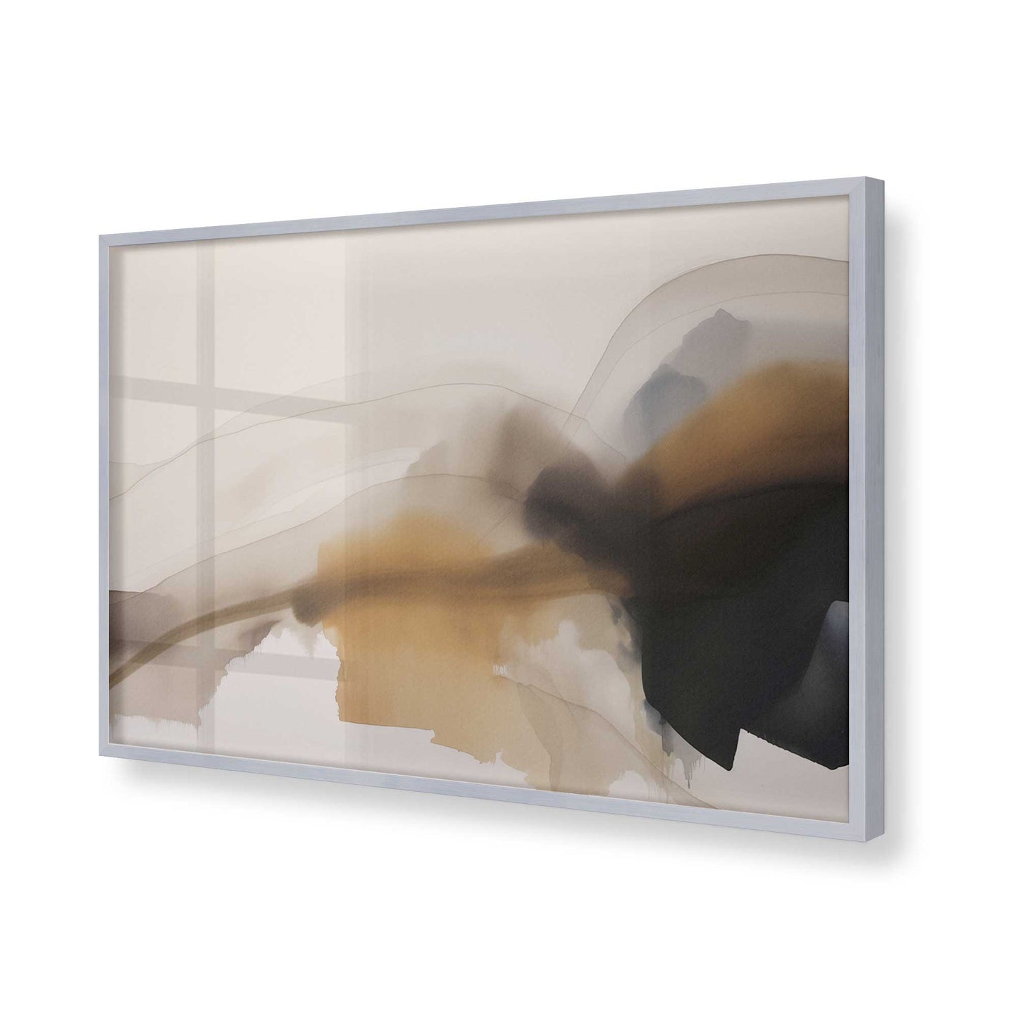 [Color:Polished Chrome], Picture of art in a Polished Chrome frame of the corner