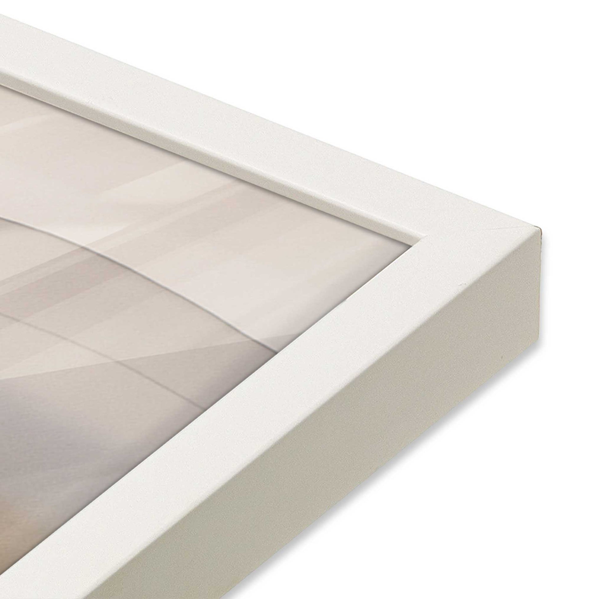 [Color:Opaque White], Picture of art in a Opaque White frame at an angle