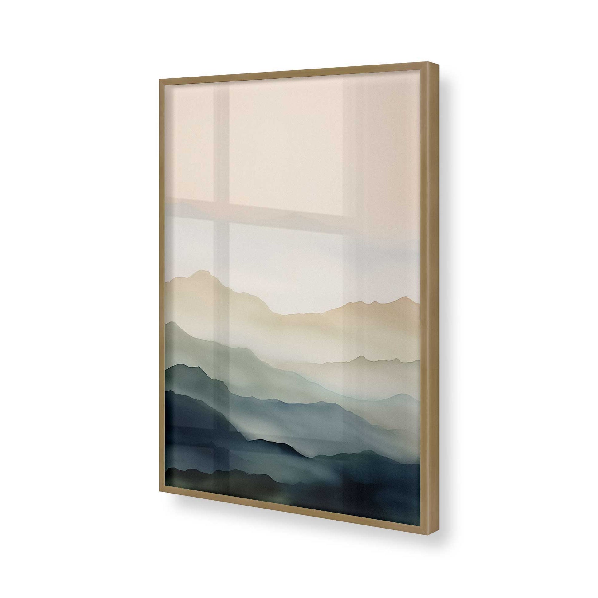 [Color:Brushed Gold], Picture of art in a Brushed Gold frame of the corner