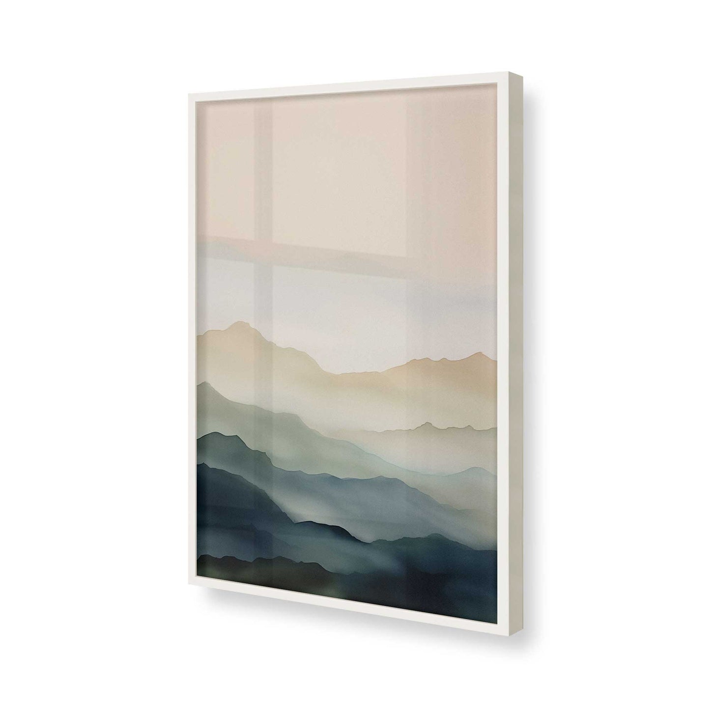 [Color:Opaque White], Picture of art in a Opaque White frame of the corner