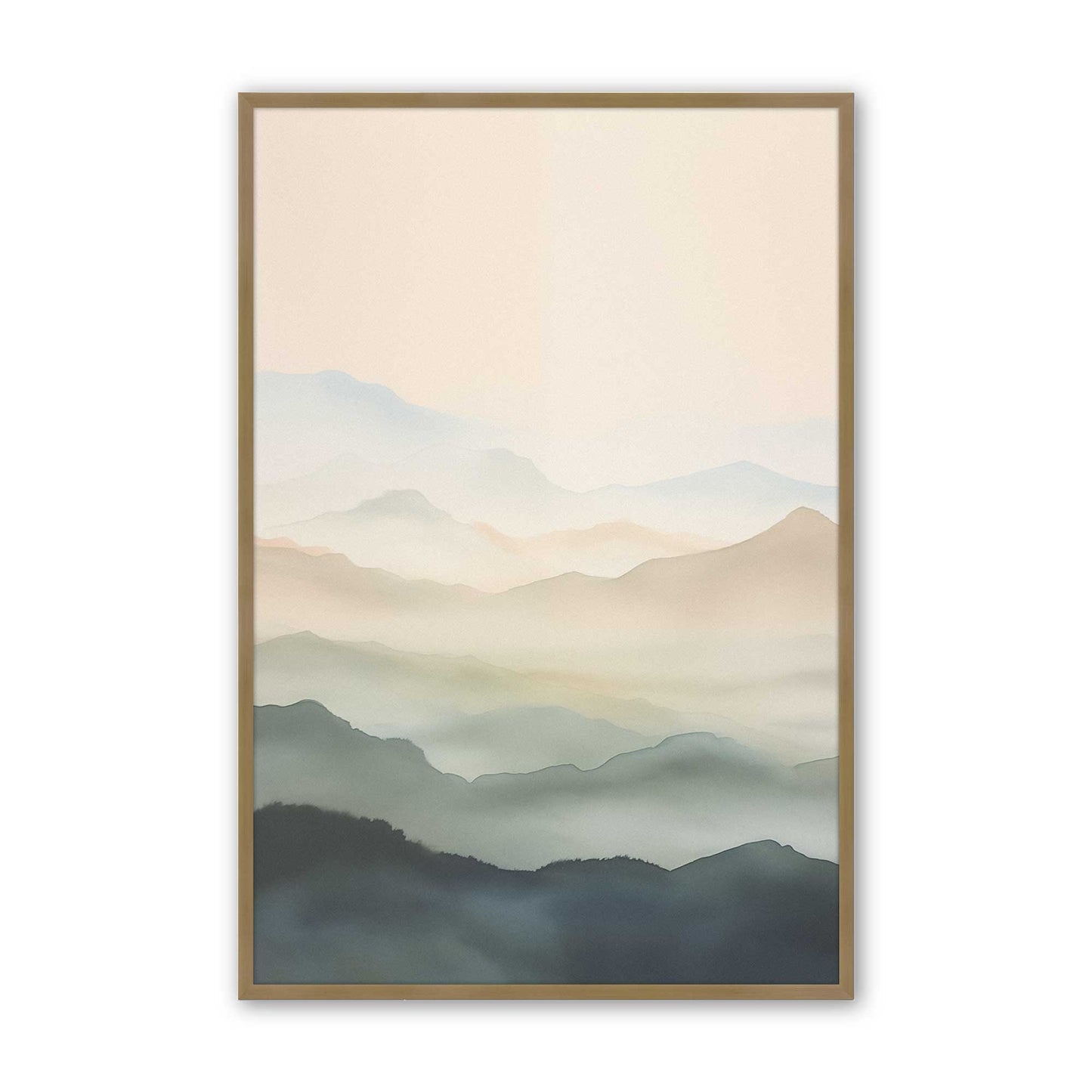 [Color:Brushed Gold], Picture of art in a Brushed Gold frame