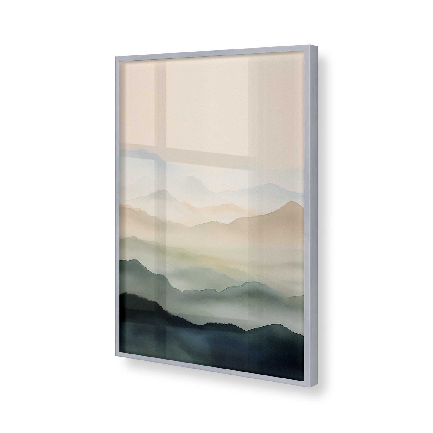 [Color:Polished Chrome], Picture of art in a Polished Chrome frame of the corner