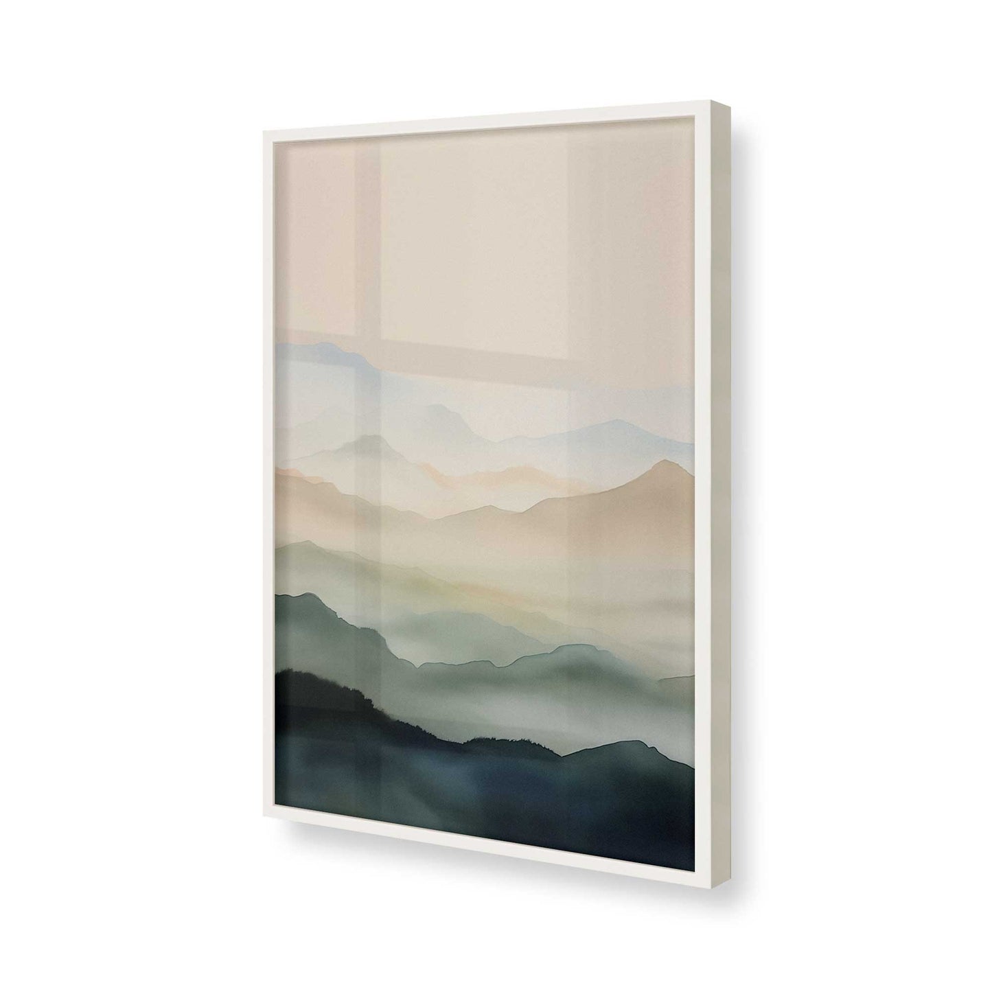 [Color:Opaque White], Picture of art in a Opaque White frame of the corner