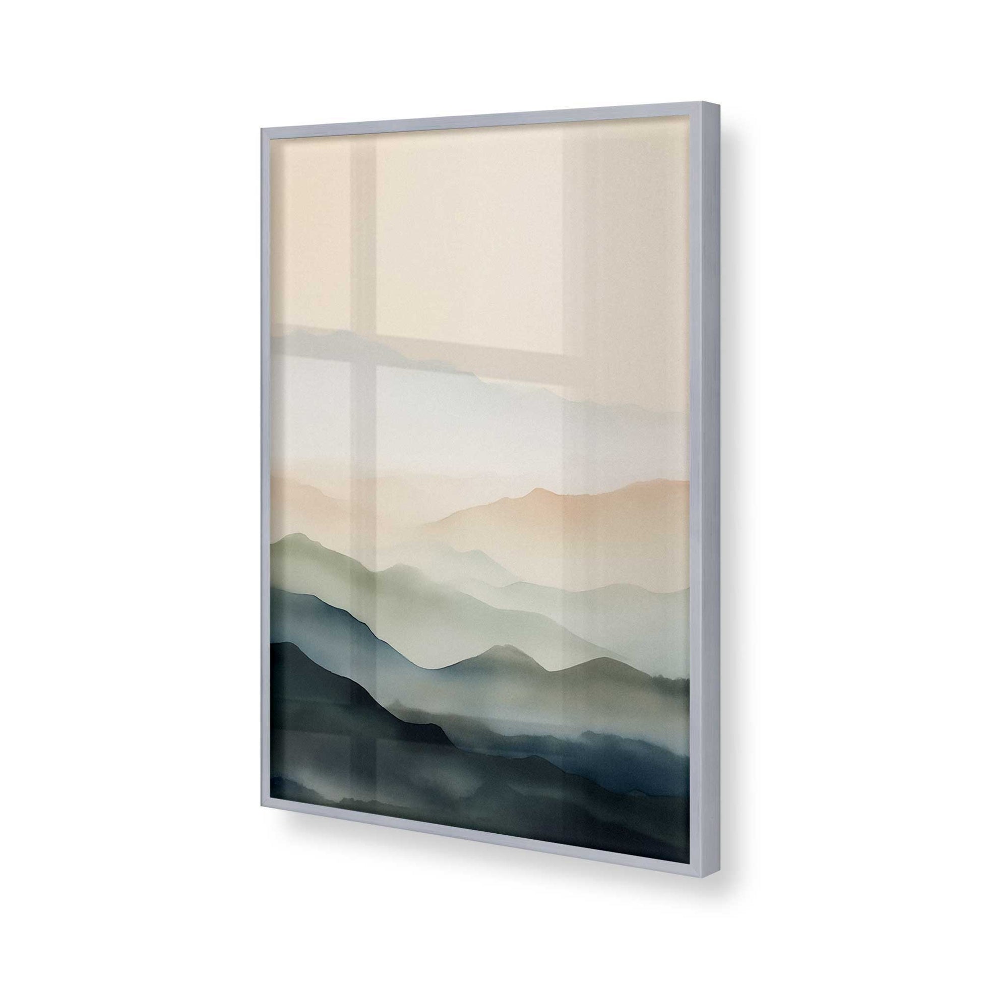 [Color:Polished Chrome], Picture of art in a Polished Chrome frame of the corner