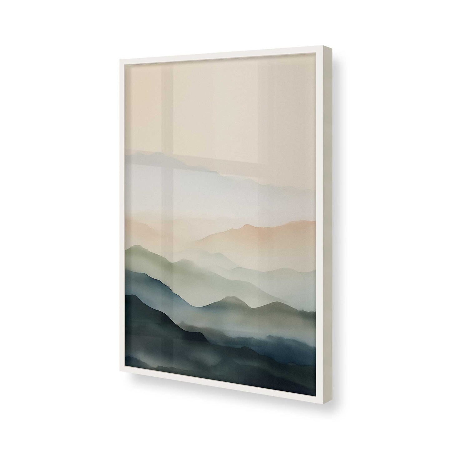 [Color:Opaque White], Picture of art in a Opaque White frame of the corner